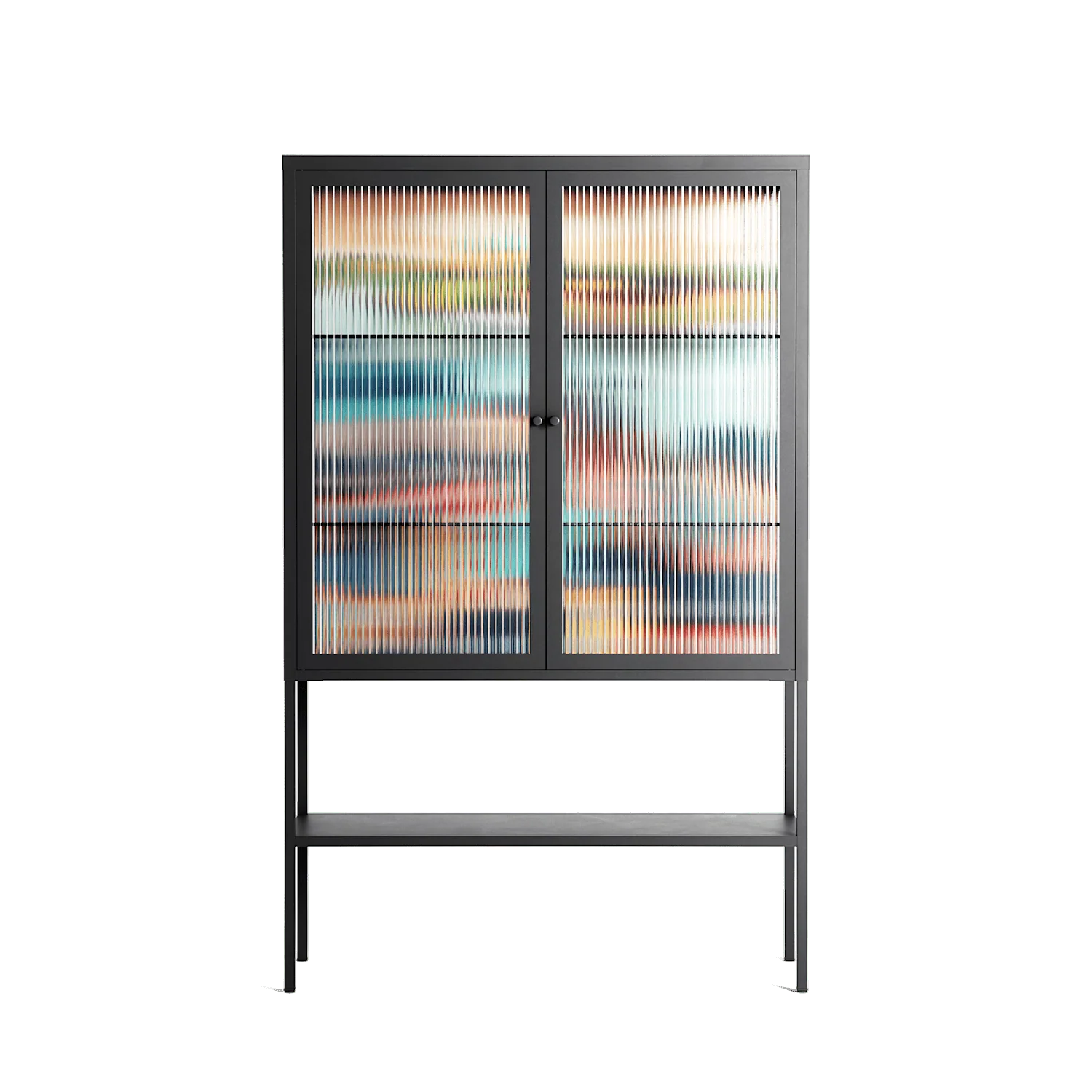 Gamla Stan - Loft Cabinet - Nur Rydberg - Antracite - Reeded glass
