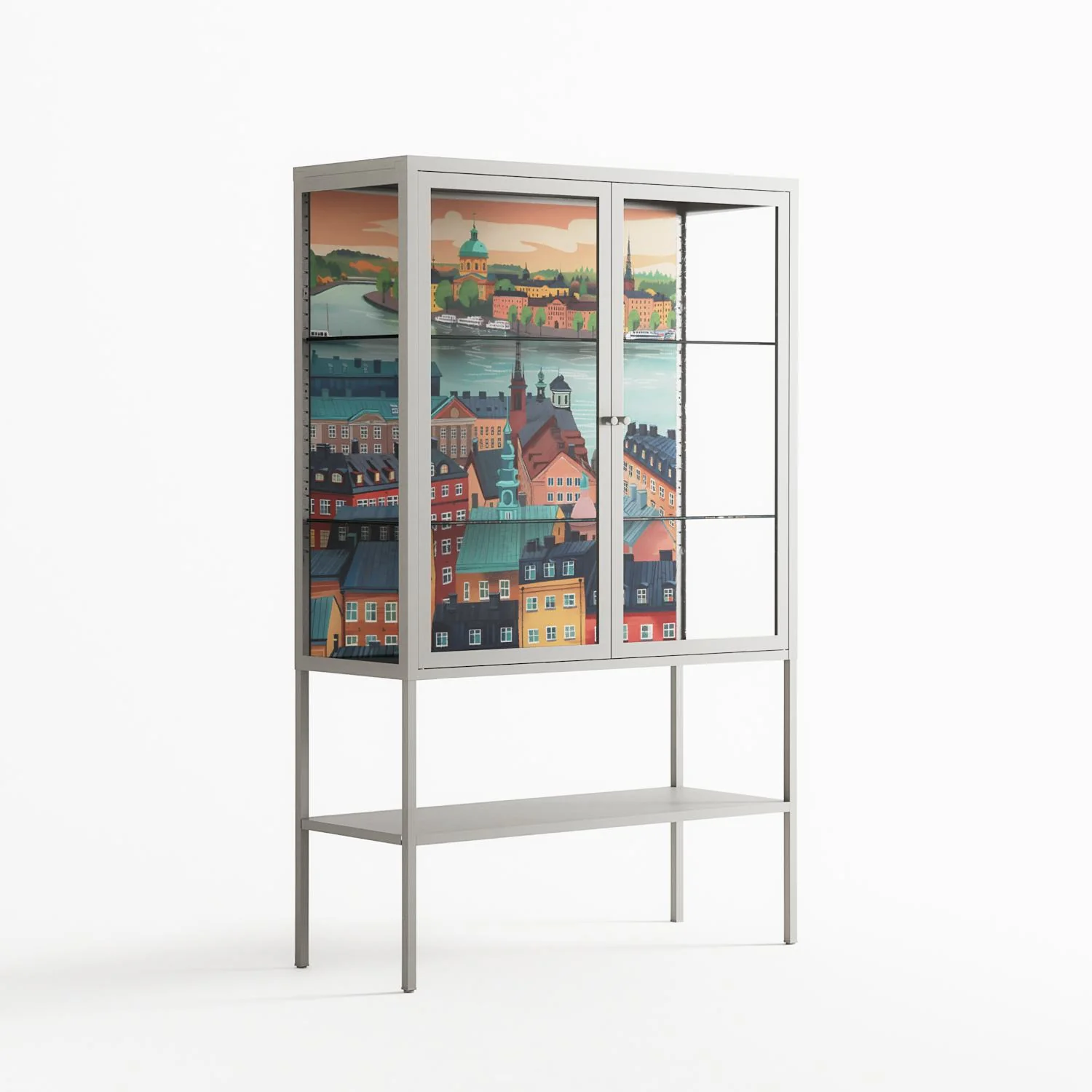 Gamla Stan - Loft Cabinet - Nur Rydberg - Chalk - Clear glass - Image 4