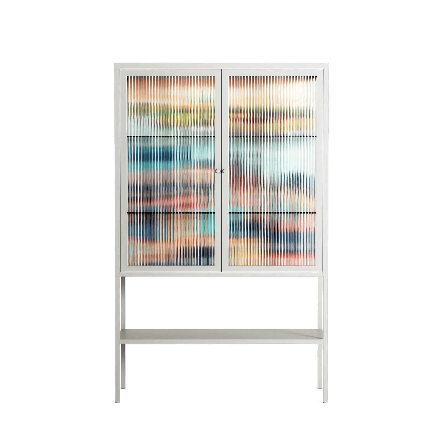 Gamla Stan - Loft Cabinet - Nur Rydberg - Chalk - Reeded glass