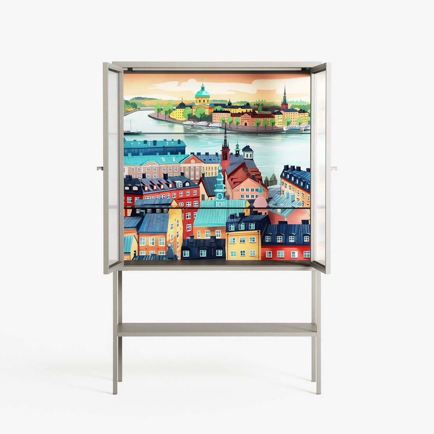 Gamla Stan - Loft Cabinet - Nur Rydberg - Pebble - Reeded glass - Image 3