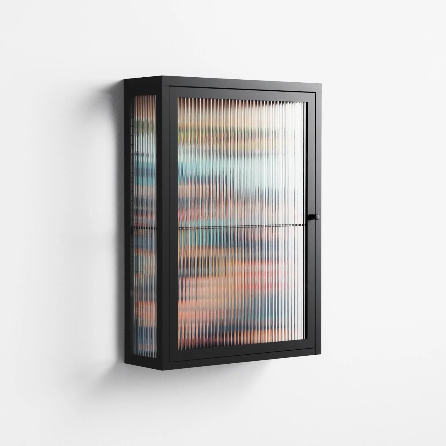 Gamla Stan - Wall Cabinet - Nur Rydberg - Antracite - Reeded glass - Image 4