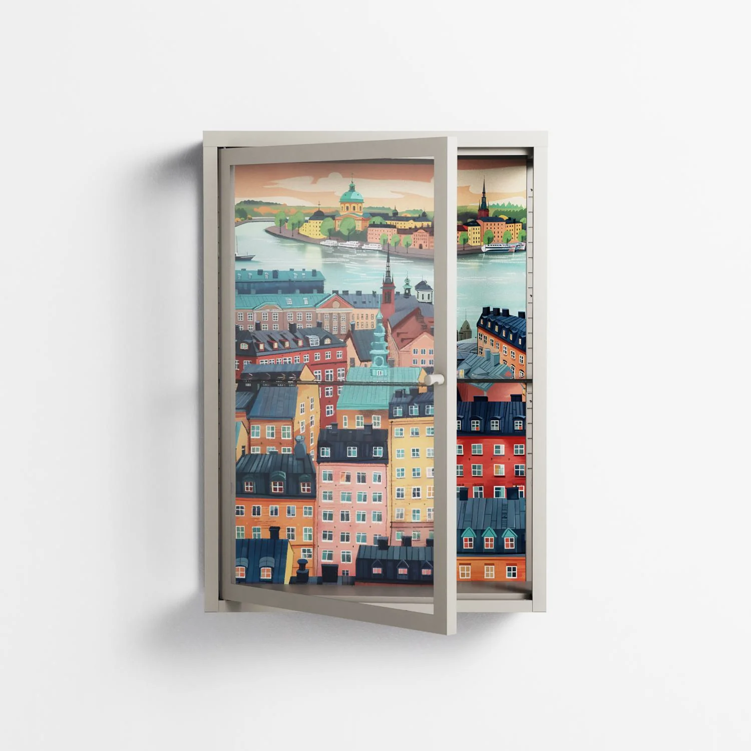 Gamla Stan - Wall Cabinet - Nur Rydberg - Pebble - Clear glass - Image 2