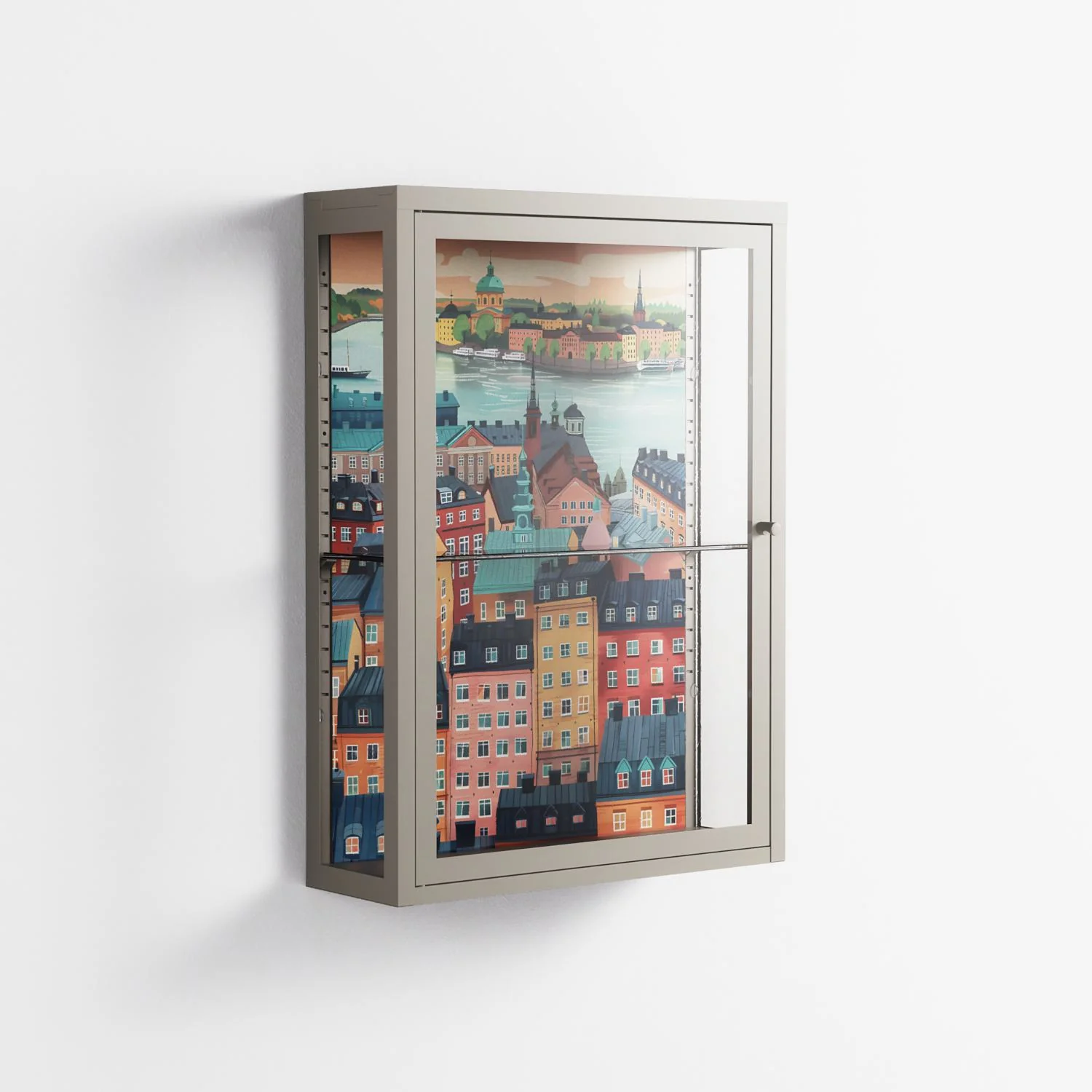 Gamla Stan - Wall Cabinet - Nur Rydberg - Pebble - Clear glass - Image 4