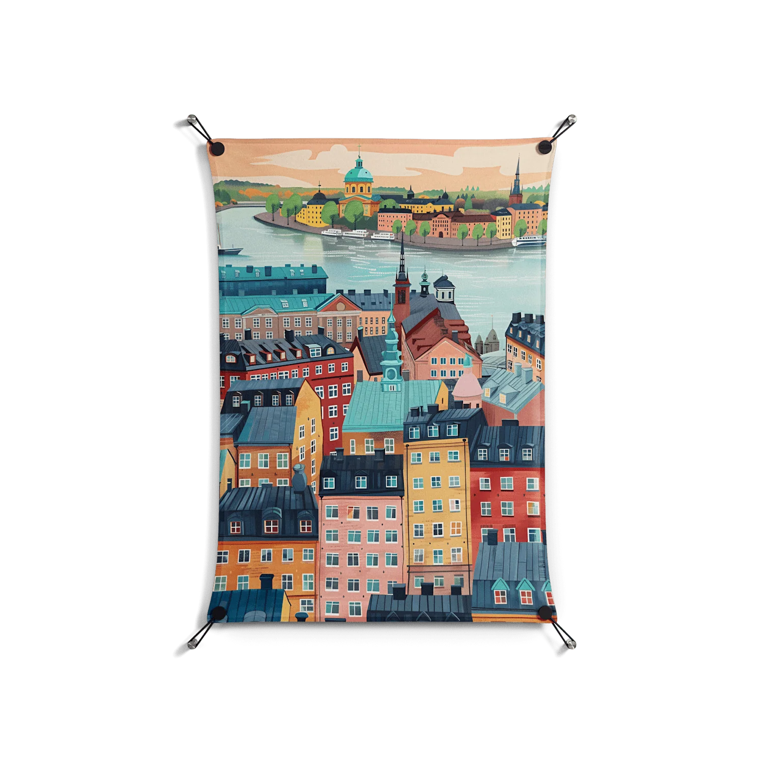 Gamla Stan - Work On Wall - Nur Rydberg - Black - 70 x 100 cm