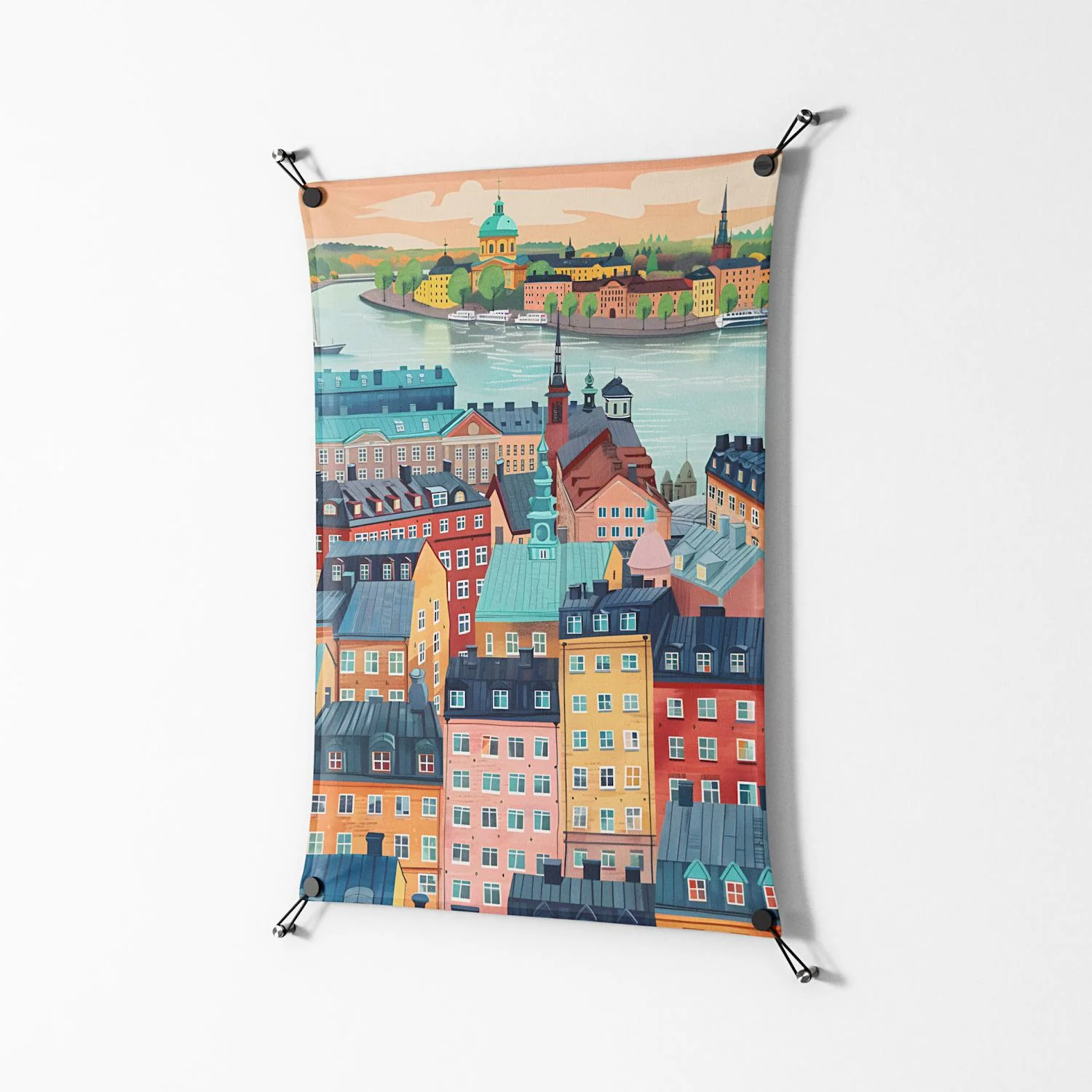 Gamla Stan - Work On Wall - Nur Rydberg - Black - 70 x 100 cm - Image 2