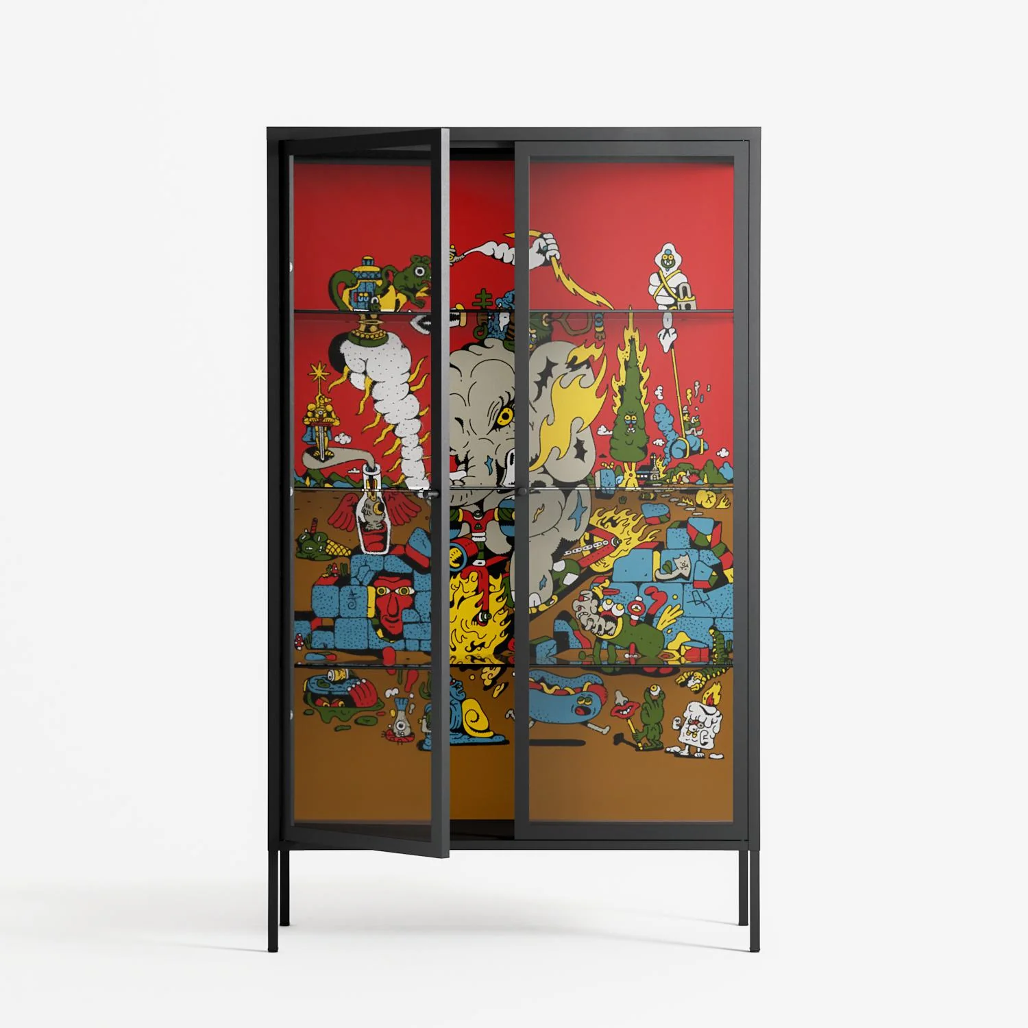 Ganesha - Cabinet - Cezar Berje - Antracite - Clear glass - Image 2