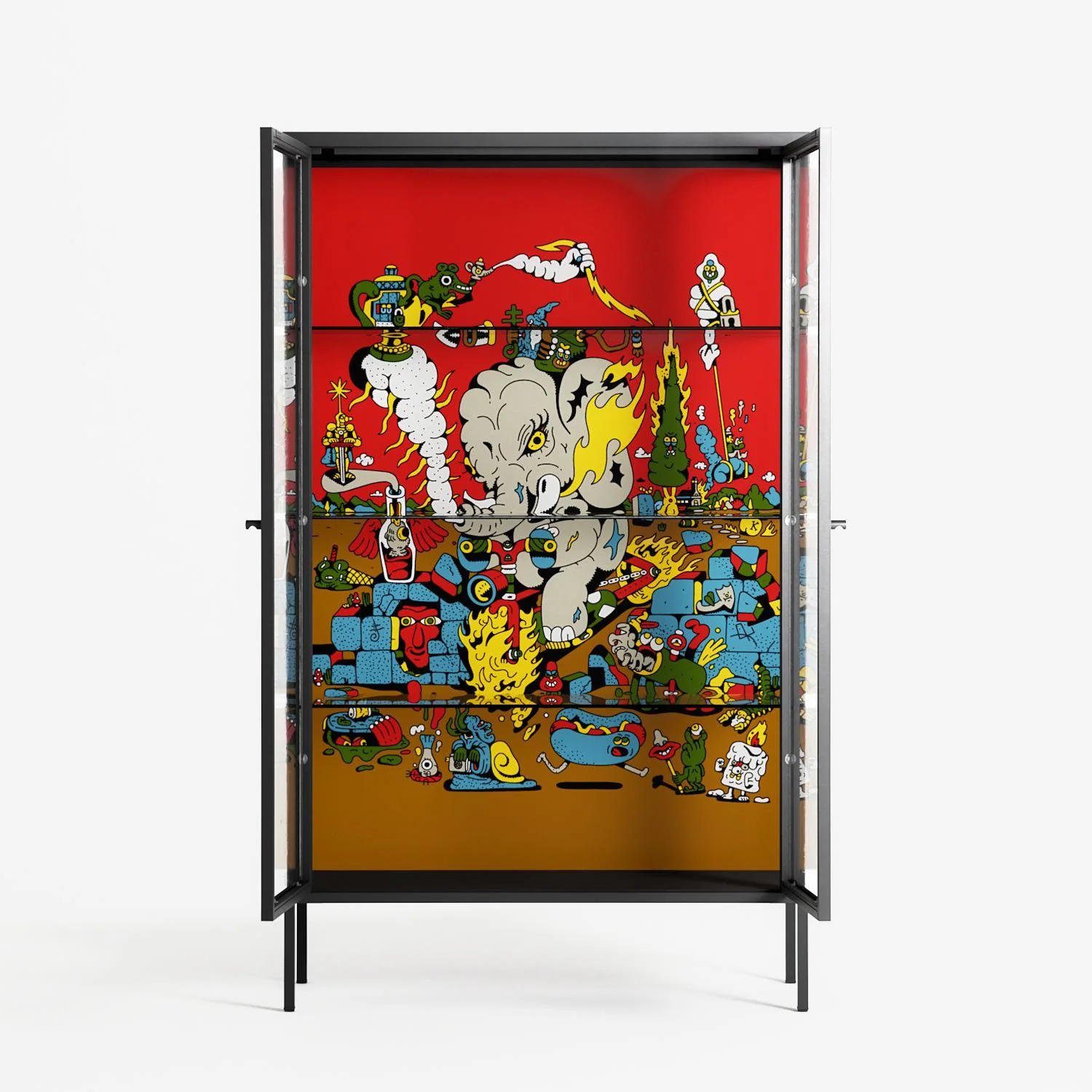 Ganesha - Cabinet - Cezar Berje - Antracite - Clear glass - Image 3