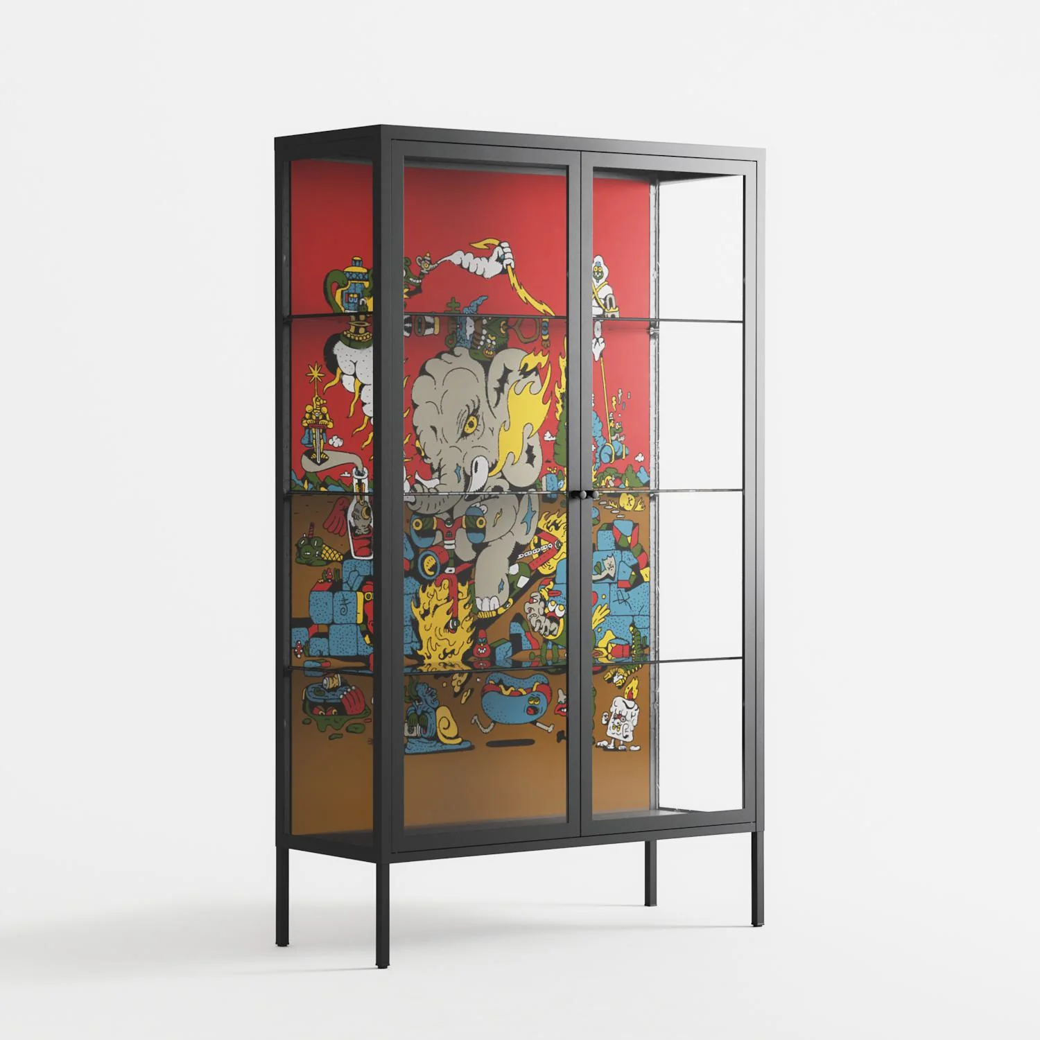 Ganesha - Cabinet - Cezar Berje - Antracite - Clear glass - Image 4