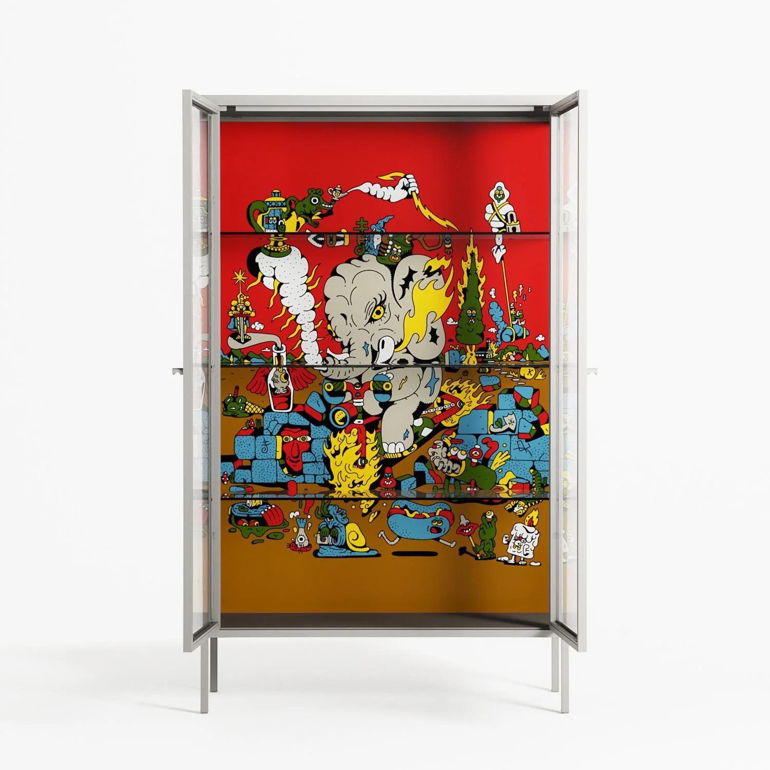 Ganesha - Cabinet - Cezar Berje - Chalk - Clear glass - Image 3