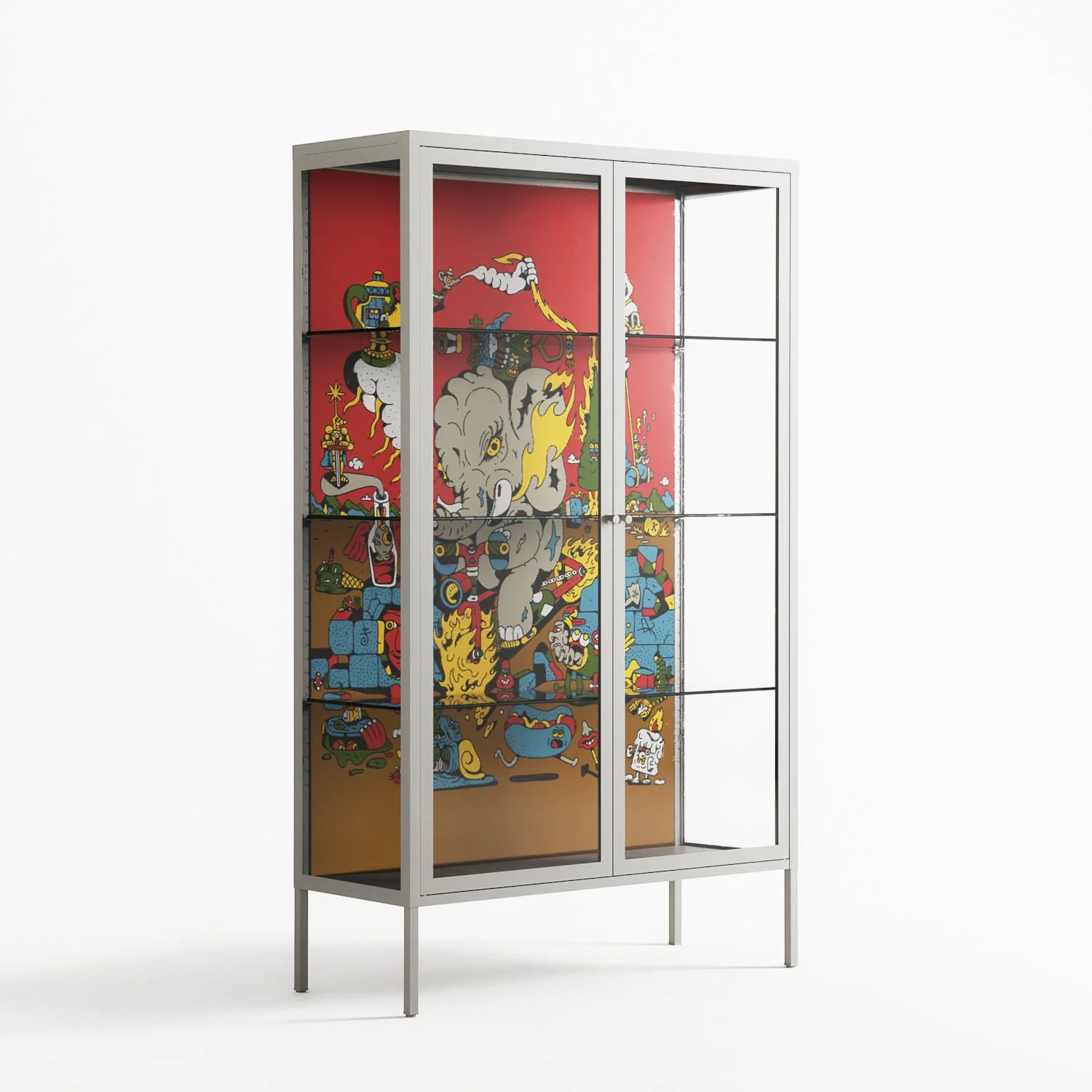 Ganesha - Cabinet - Cezar Berje - Chalk - Clear glass - Image 4