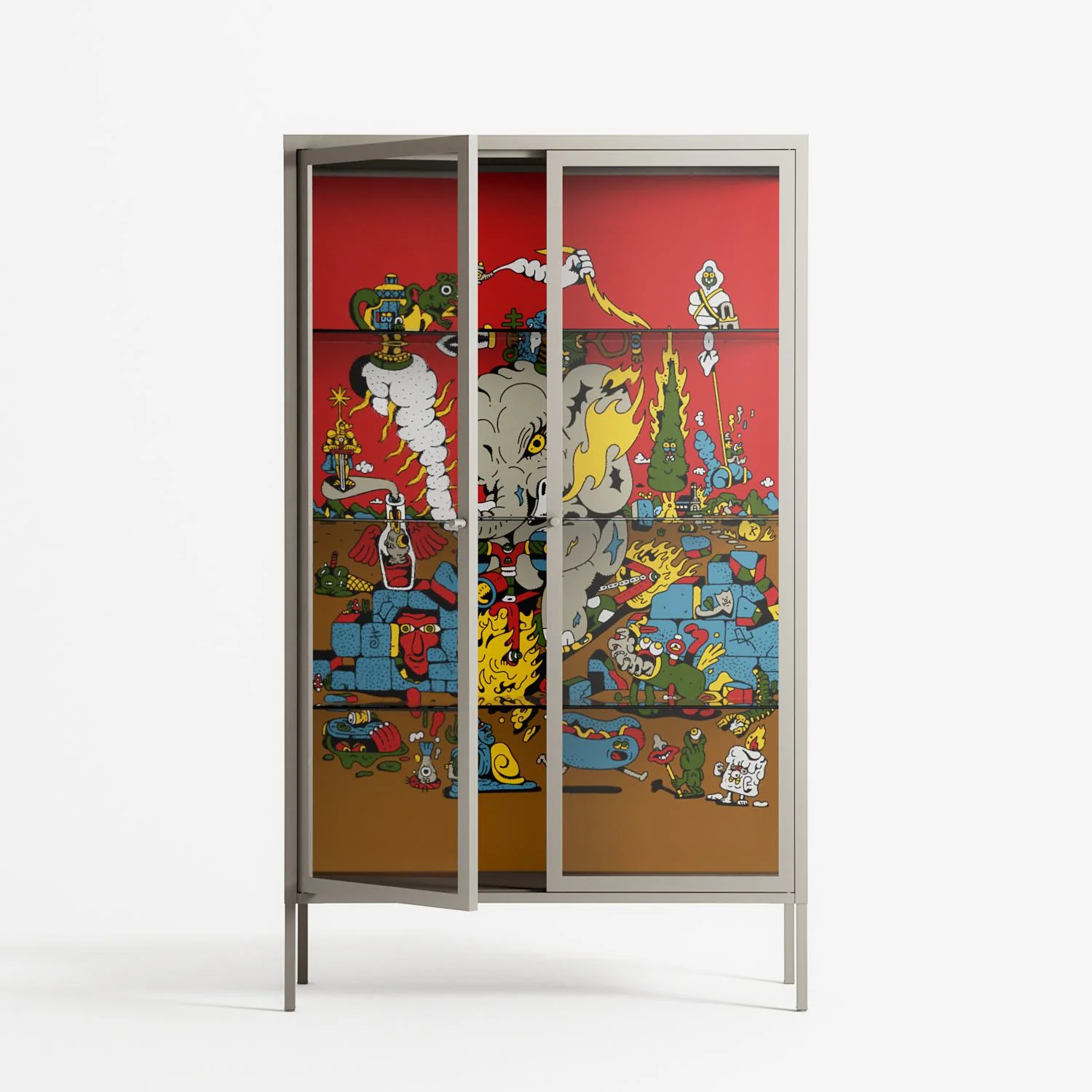 Ganesha - Cabinet - Cezar Berje - Pebble - Clear glass - Image 2