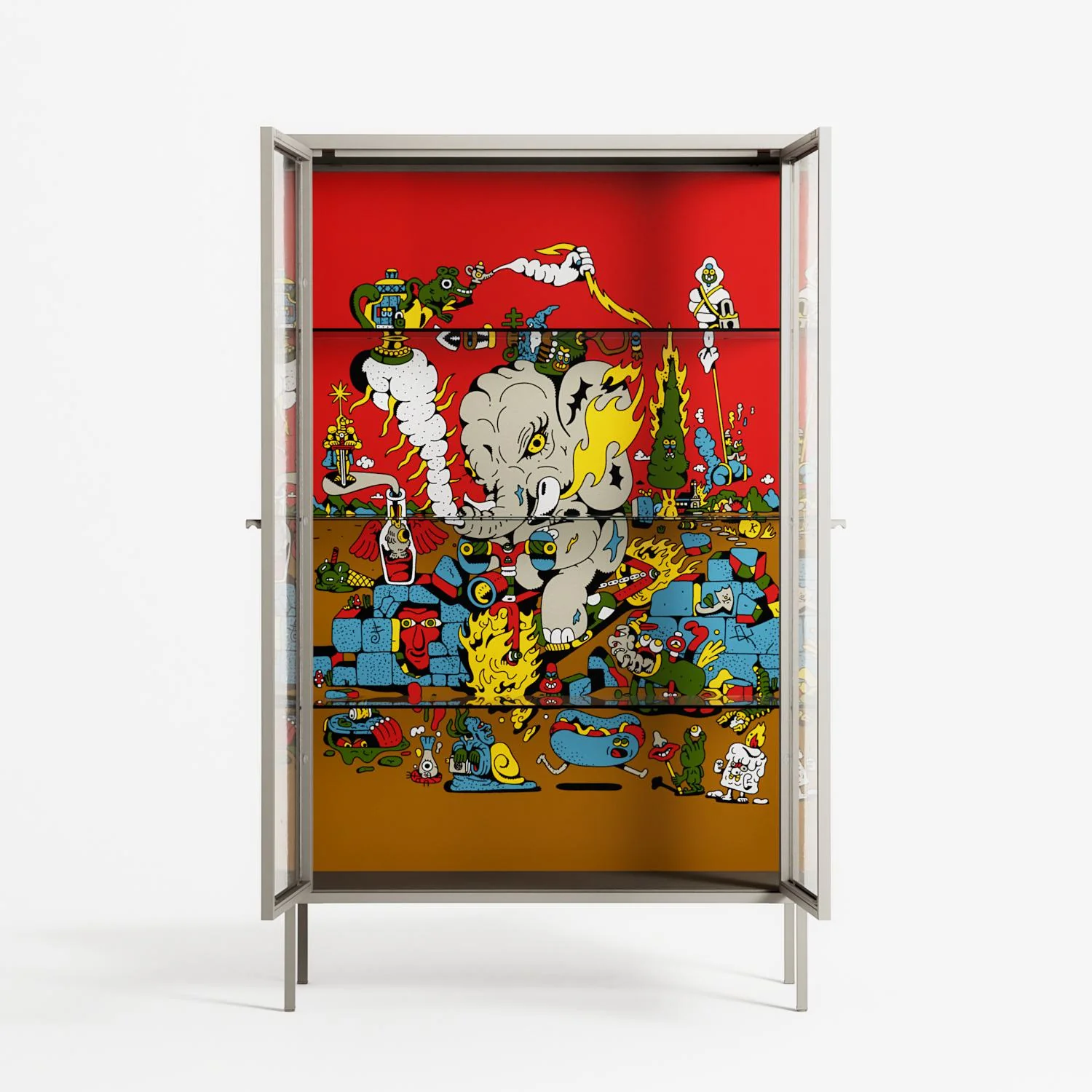Ganesha - Cabinet - Cezar Berje - Pebble - Clear glass - Image 3