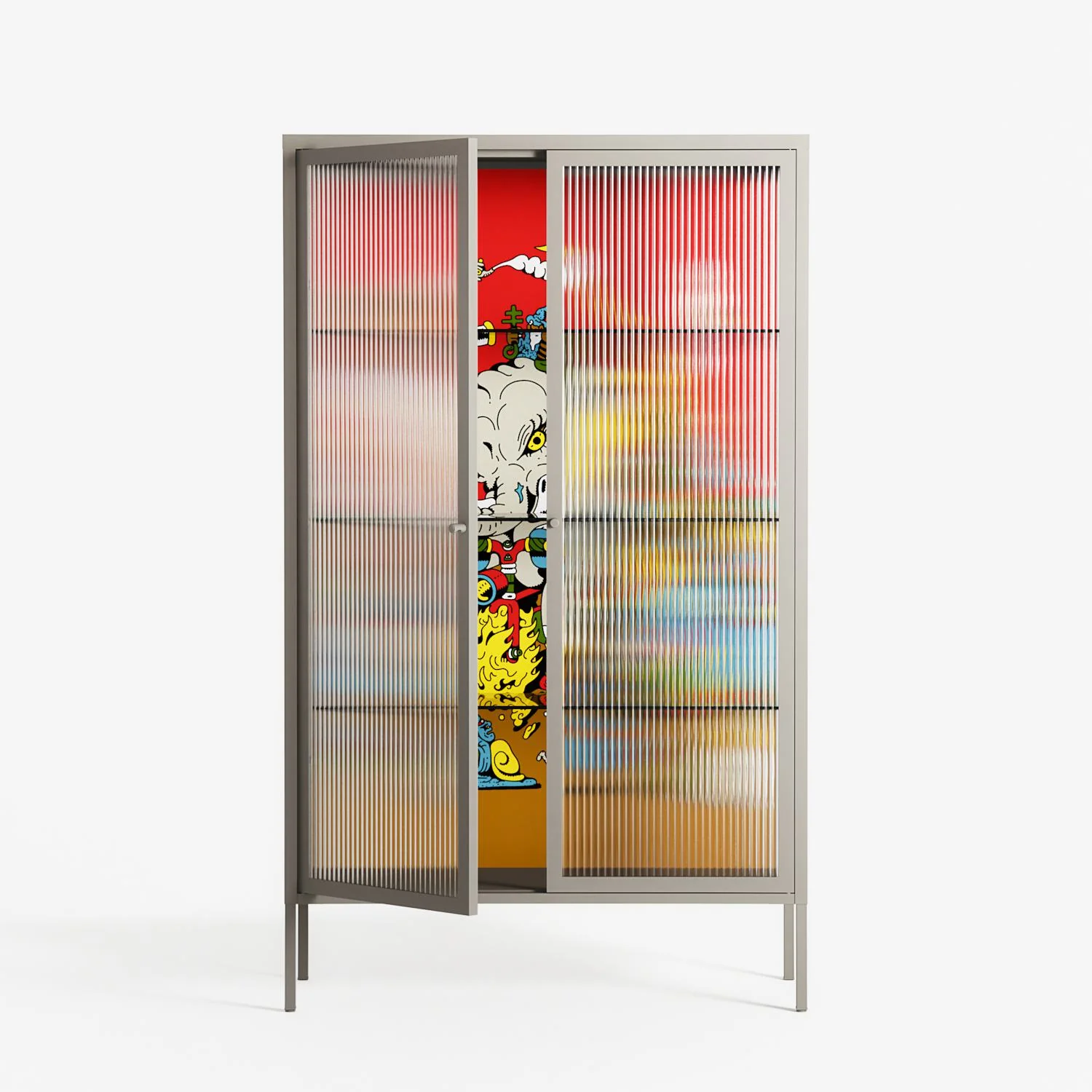 Ganesha - Cabinet - Cezar Berje - Pebble - Reeded glass - Image 2