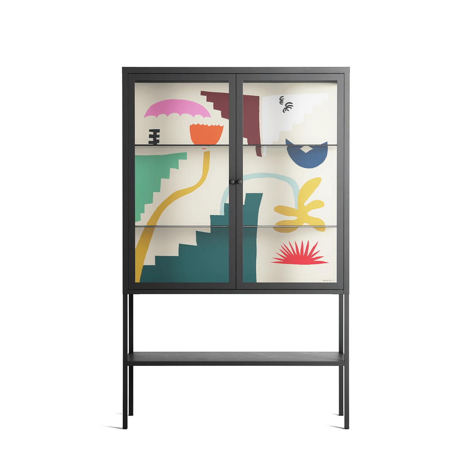 Garden Shapes - Loft Cabinet - Aley Wild - Antracite - Clear glass