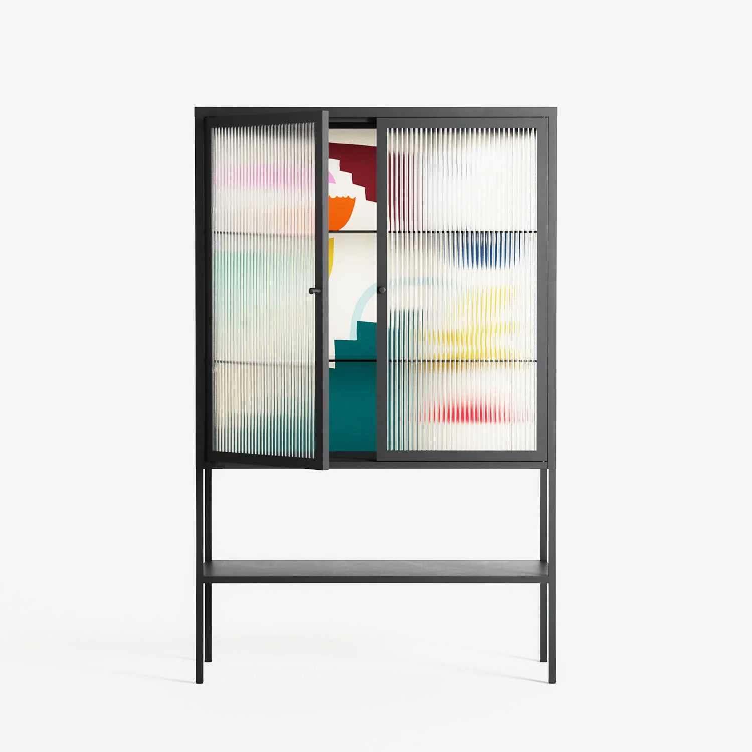 Garden Shapes - Loft Cabinet - Aley Wild - Antracite - Reeded glass - Image 2