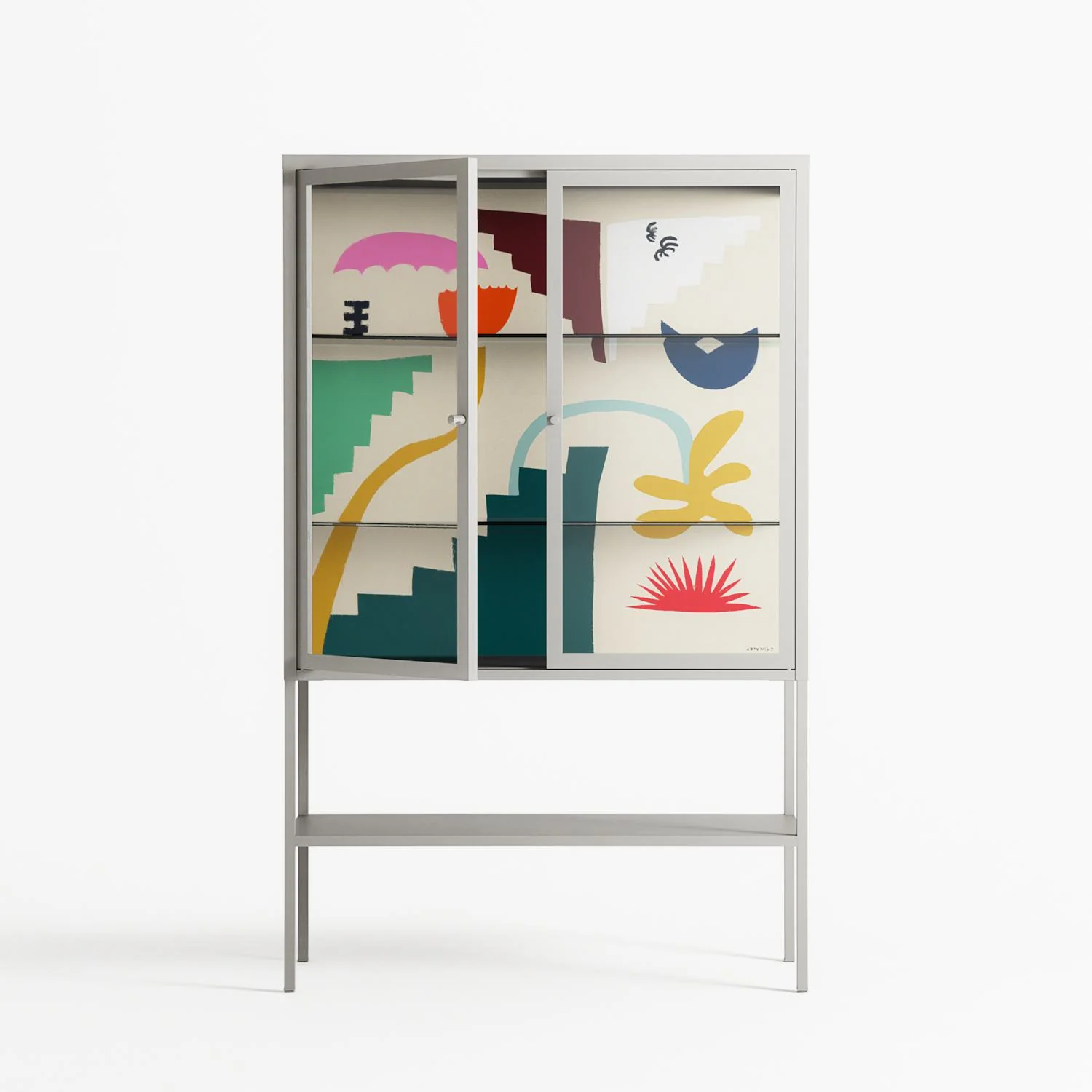Garden Shapes - Loft Cabinet - Aley Wild - Chalk - Clear glass - Image 2