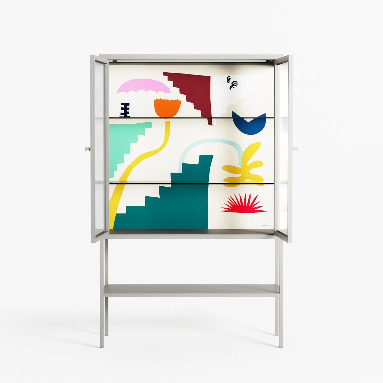 Garden Shapes - Loft Cabinet - Aley Wild - Chalk - Reeded glass - Image 3