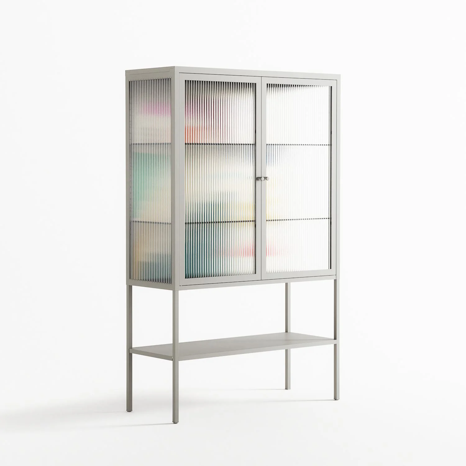 Garden Shapes - Loft Cabinet - Aley Wild - Chalk - Reeded glass - Image 4