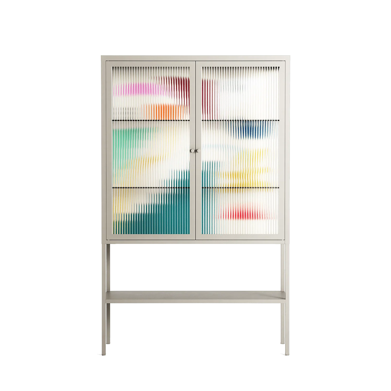 Garden Shapes - Loft Cabinet - Aley Wild - Pebble - Reeded glass