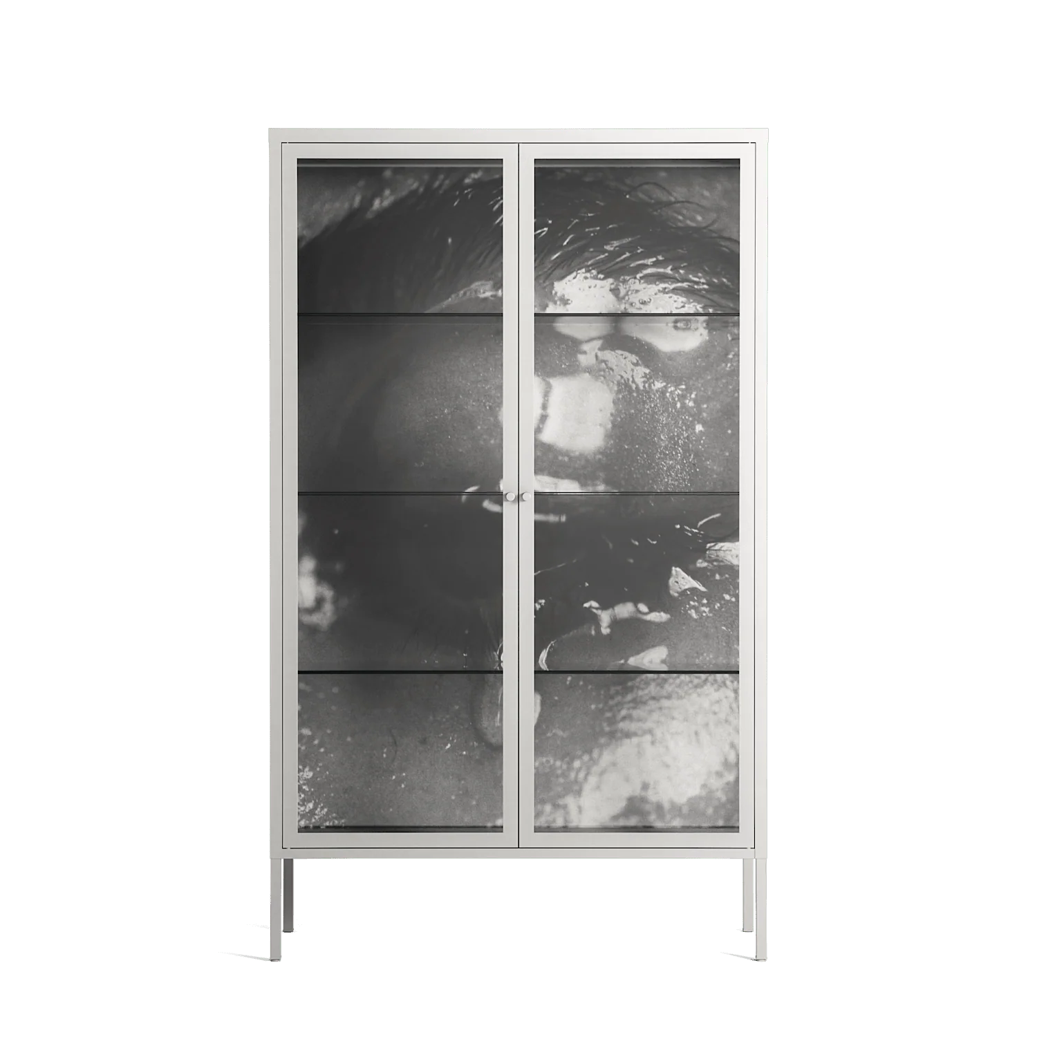 Gel - Cabinet - Nadia Ryder - Chalk - Clear glass