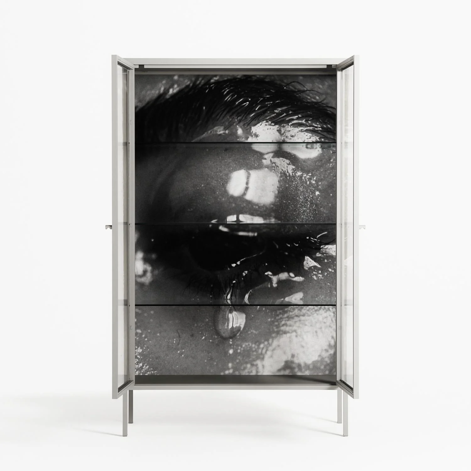 Gel - Cabinet - Nadia Ryder - Chalk - Clear glass - Image 3