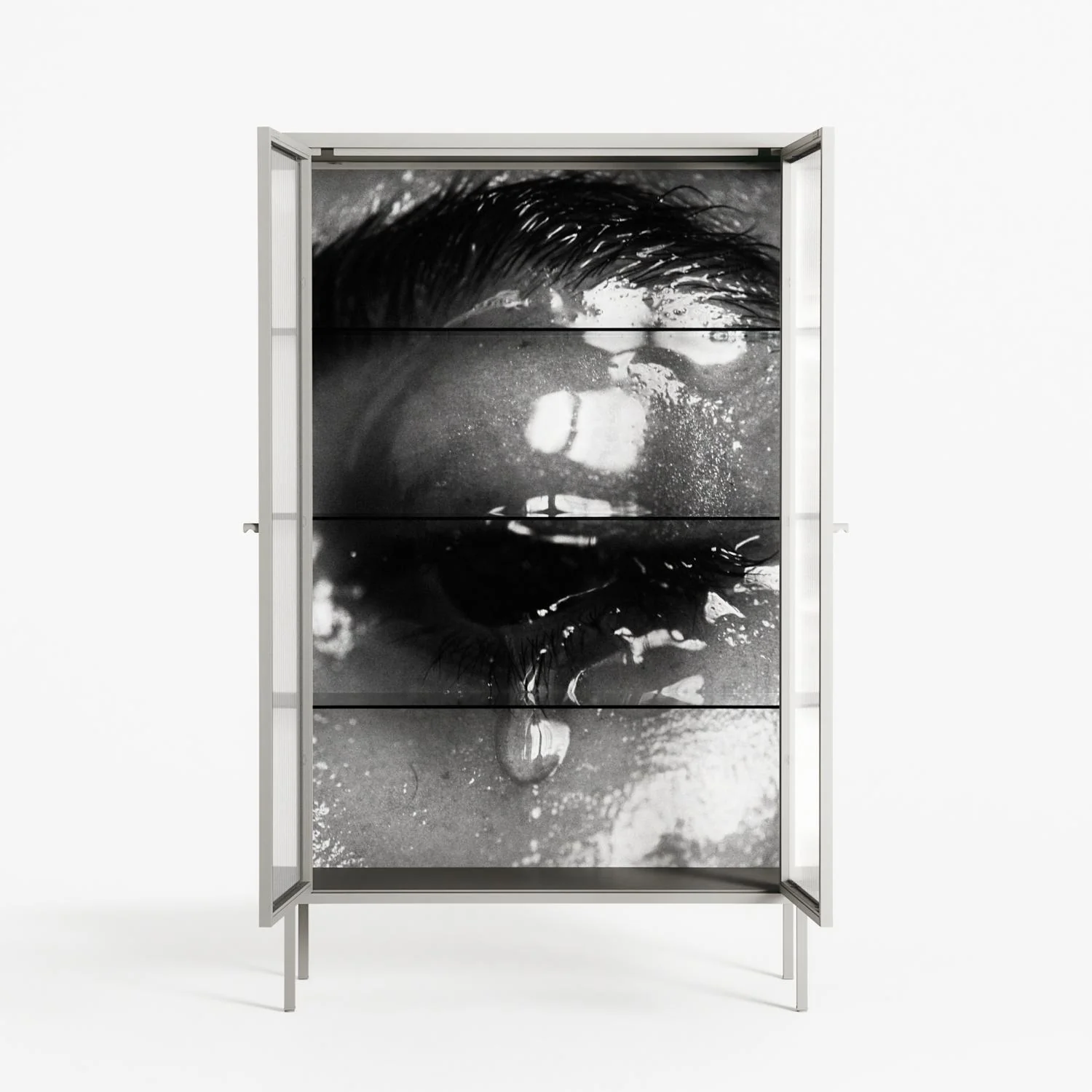 Gel - Cabinet - Nadia Ryder - Chalk - Reeded glass - Image 3