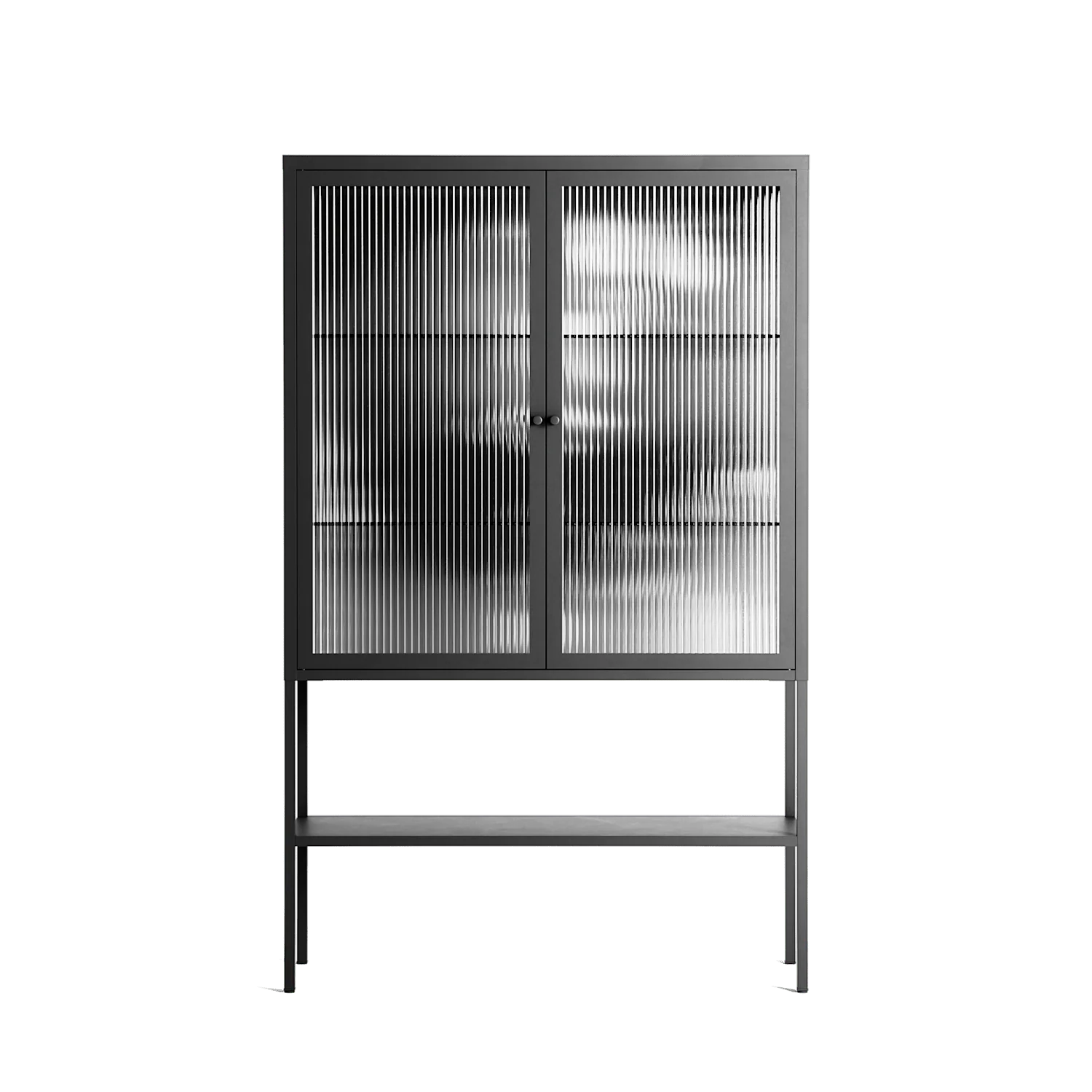 Gel - Loft Cabinet - Nadia Ryder - Antracite - Reeded glass