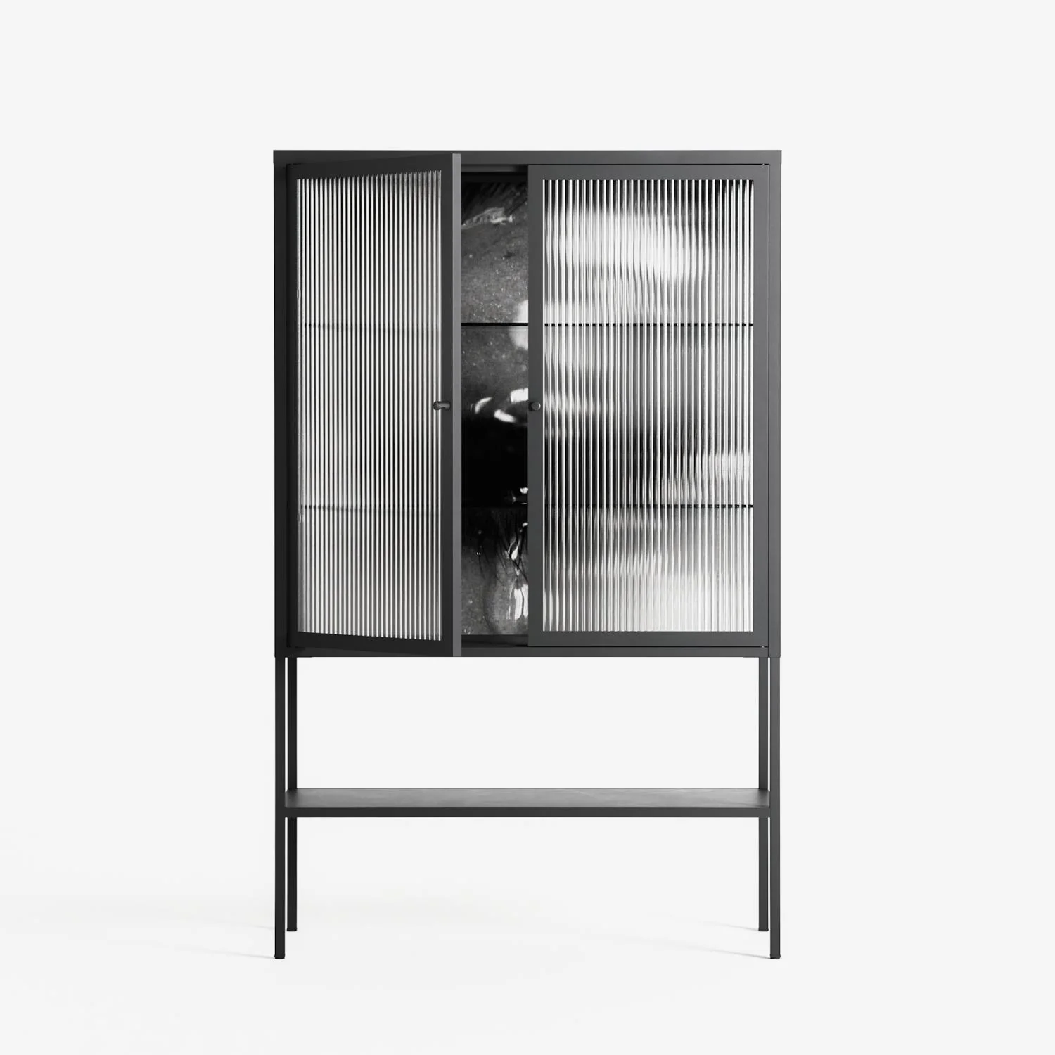 Gel - Loft Cabinet - Nadia Ryder - Antracite - Reeded glass - Image 2