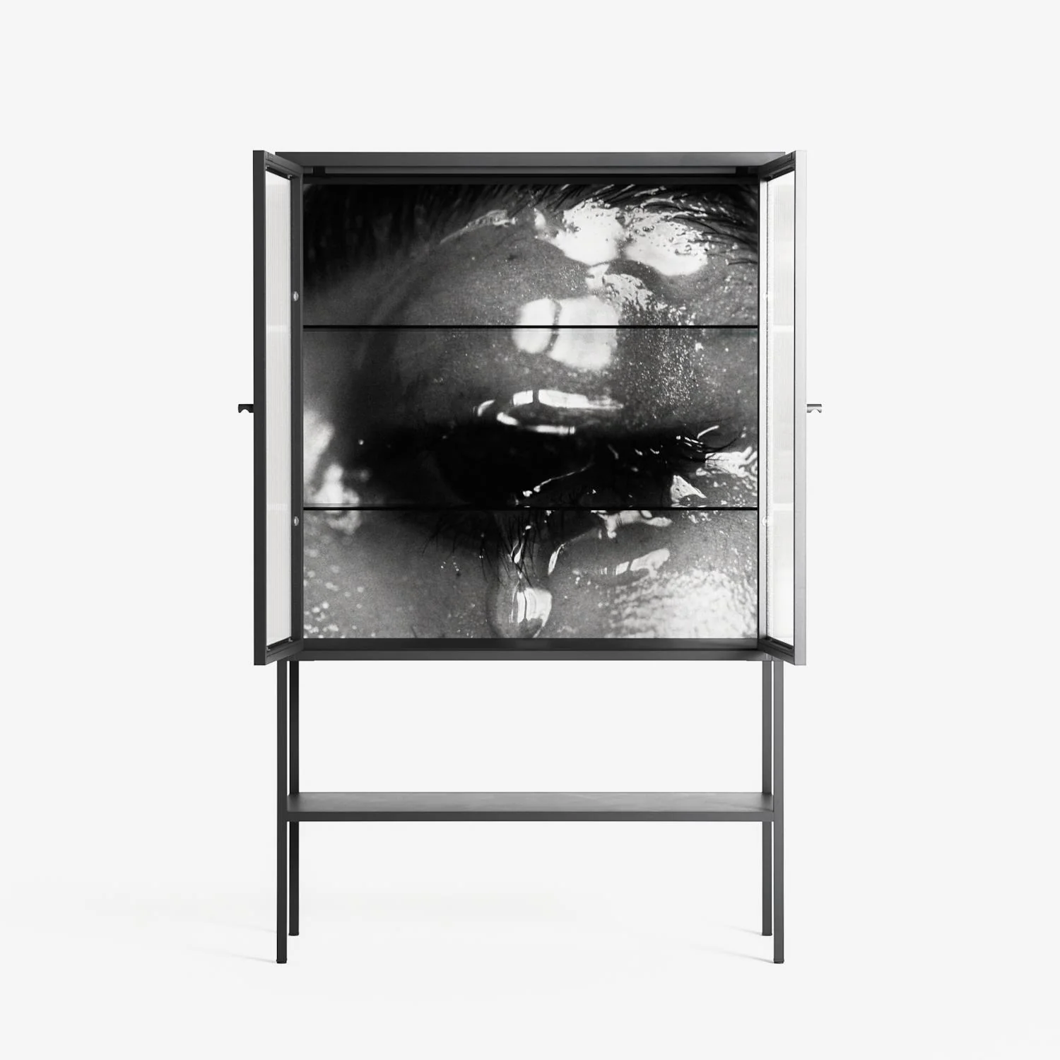 Gel - Loft Cabinet - Nadia Ryder - Antracite - Reeded glass - Image 3