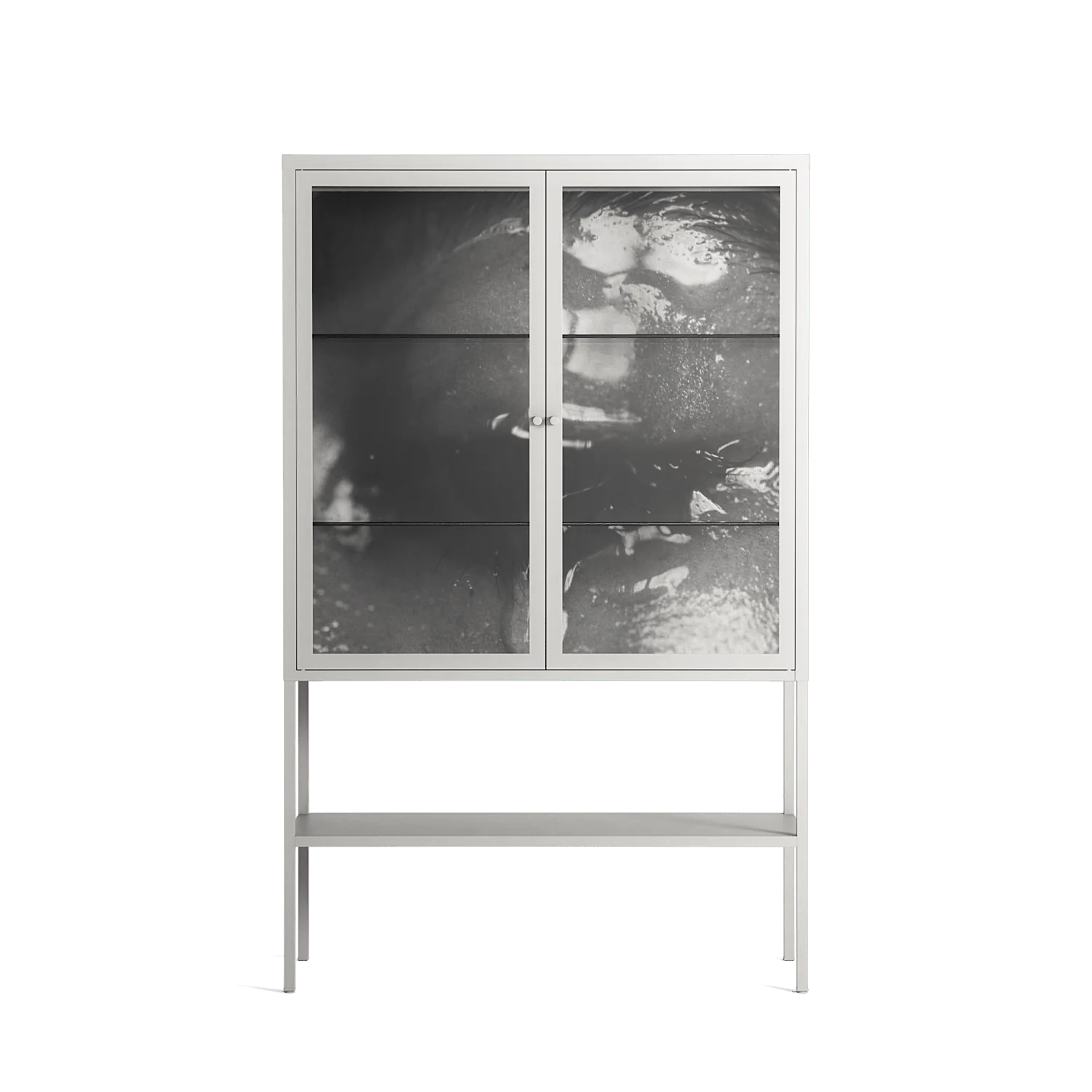 Gel - Loft Cabinet - Nadia Ryder - Chalk - Clear glass