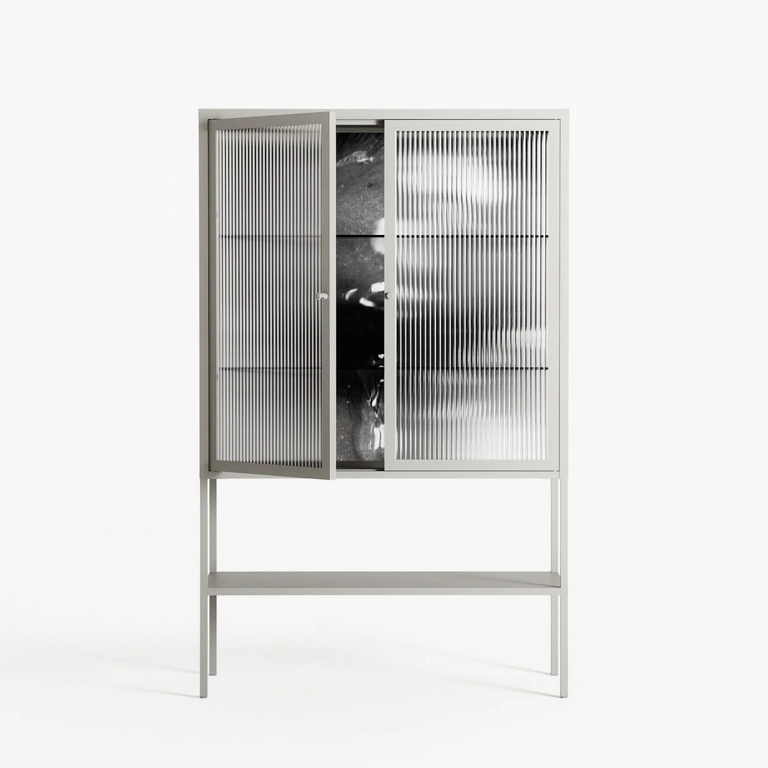 Gel - Loft Cabinet - Nadia Ryder - Chalk - Reeded glass - Image 2