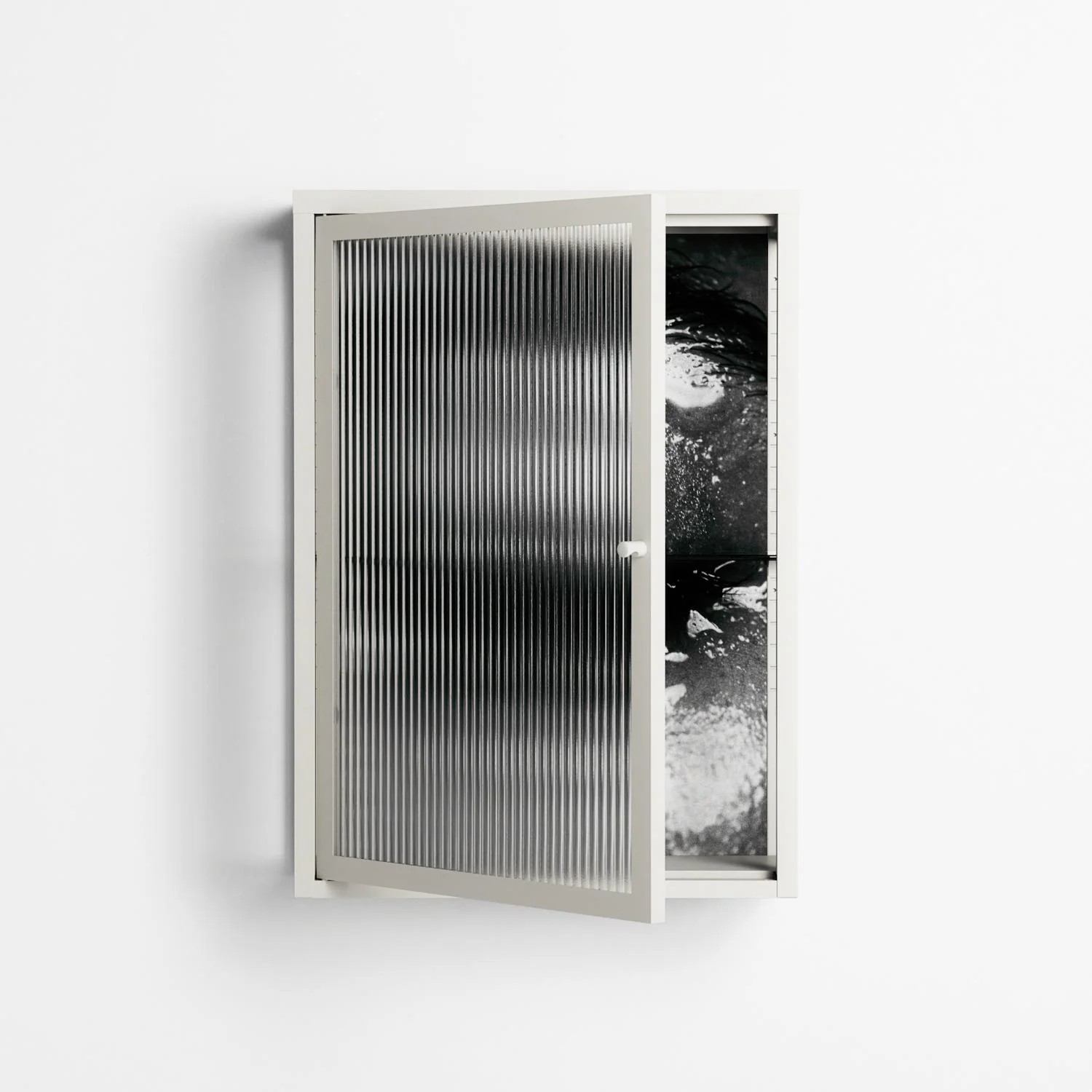 Gel - Wall Cabinet - Nadia Ryder - Chalk - Reeded glass - Image 2