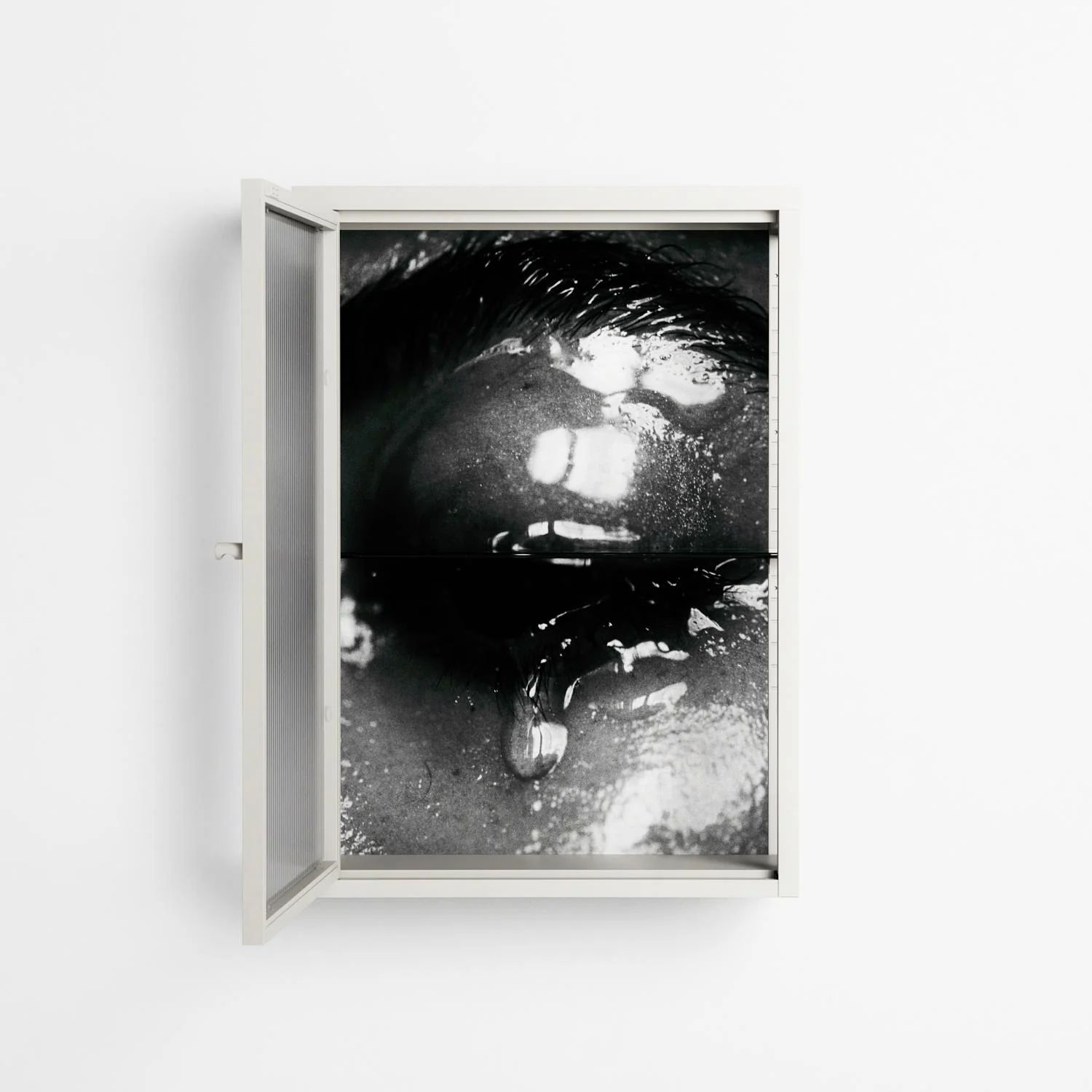 Gel - Wall Cabinet - Nadia Ryder - Chalk - Reeded glass - Image 3