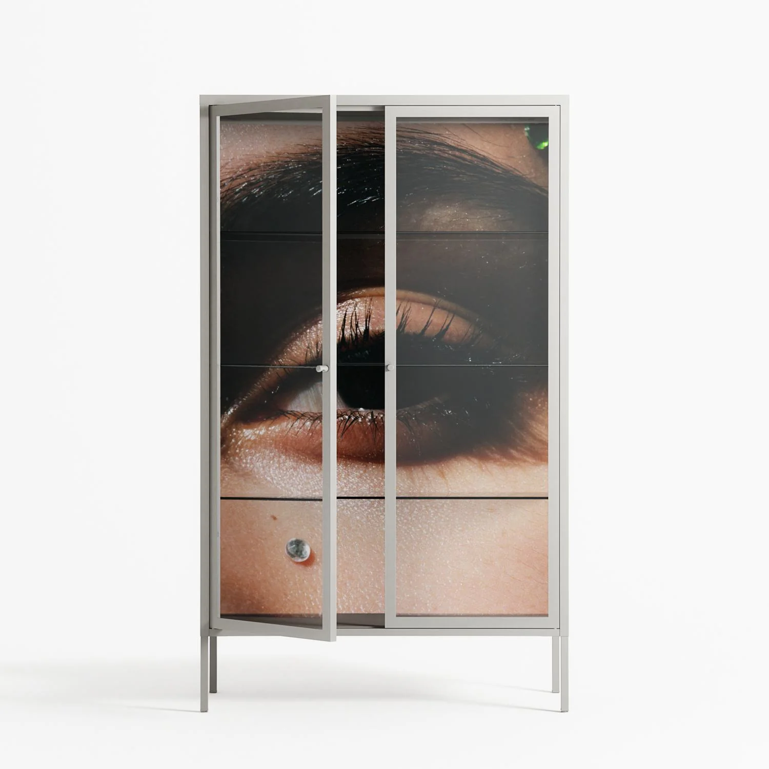 Gem - Cabinet - Nadia Ryder - Chalk - Clear glass - Image 2