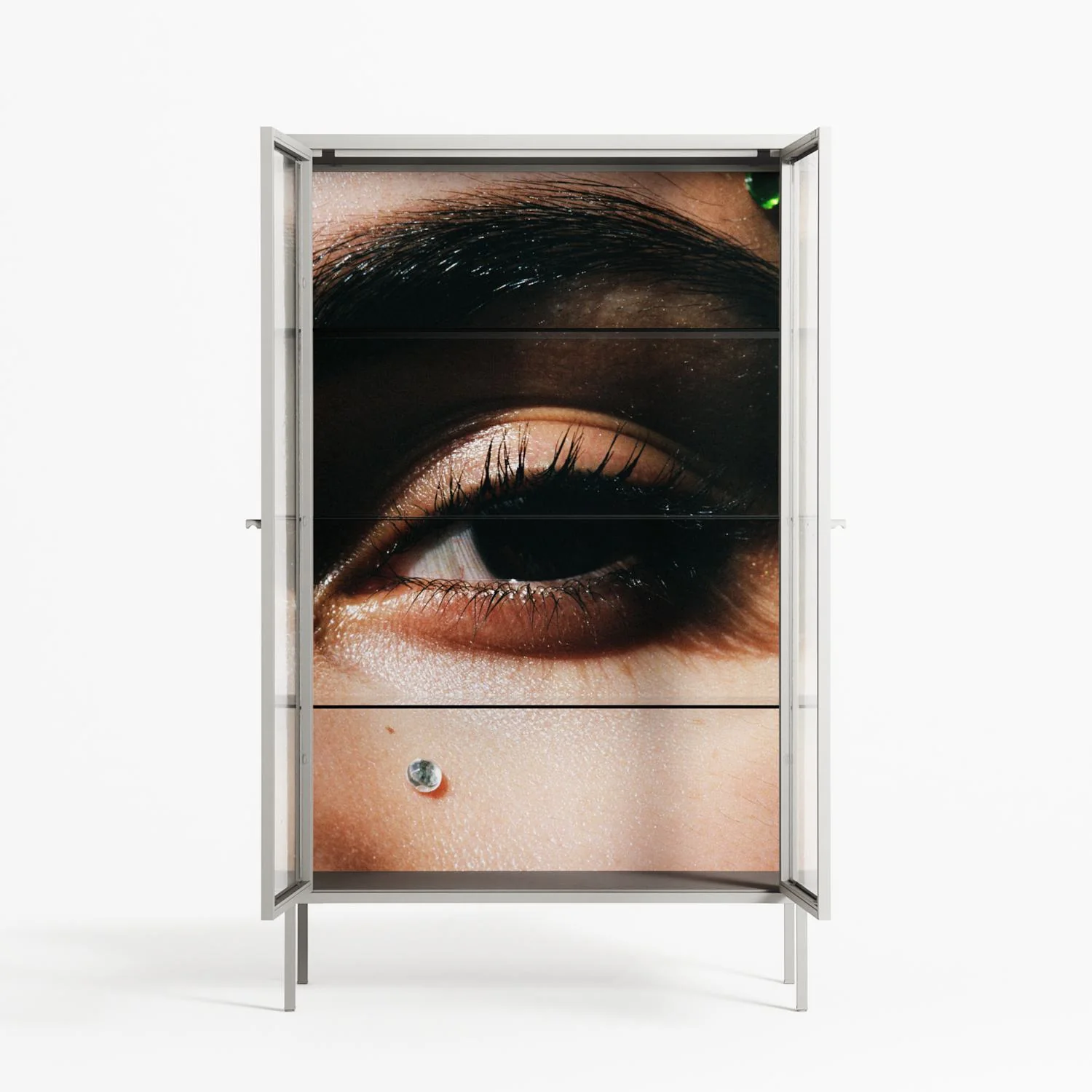 Gem - Cabinet - Nadia Ryder - Chalk - Clear glass - Image 3
