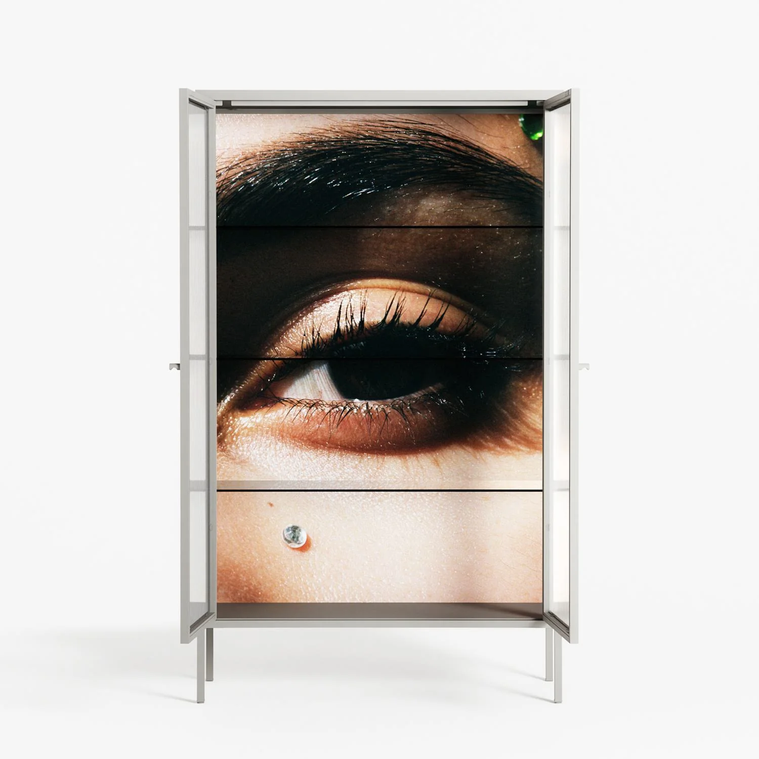 Gem - Cabinet - Nadia Ryder - Chalk - Reeded glass - Image 3