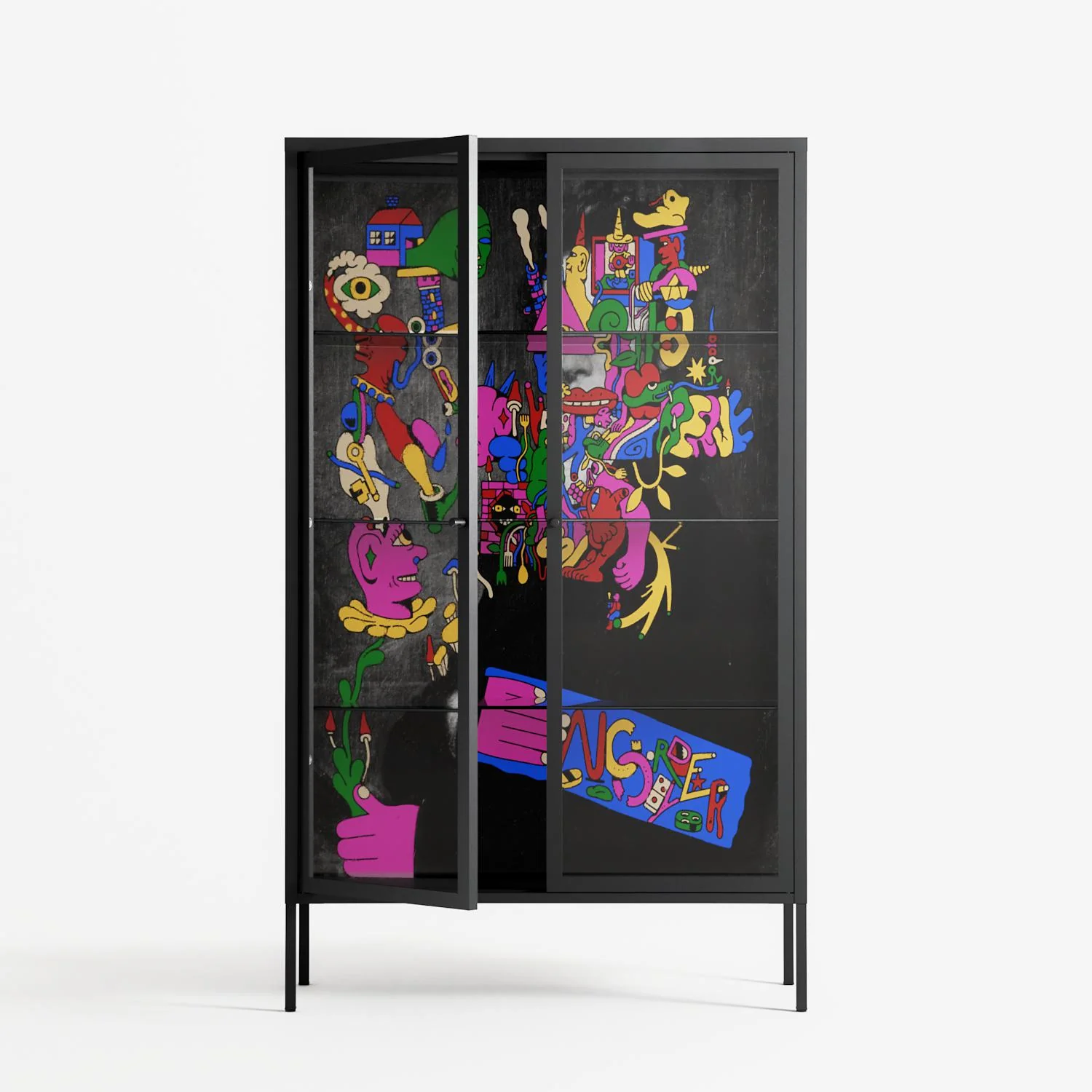 Gentleman - Cabinet - Cezar Berje - Antracite - Clear glass - Image 2