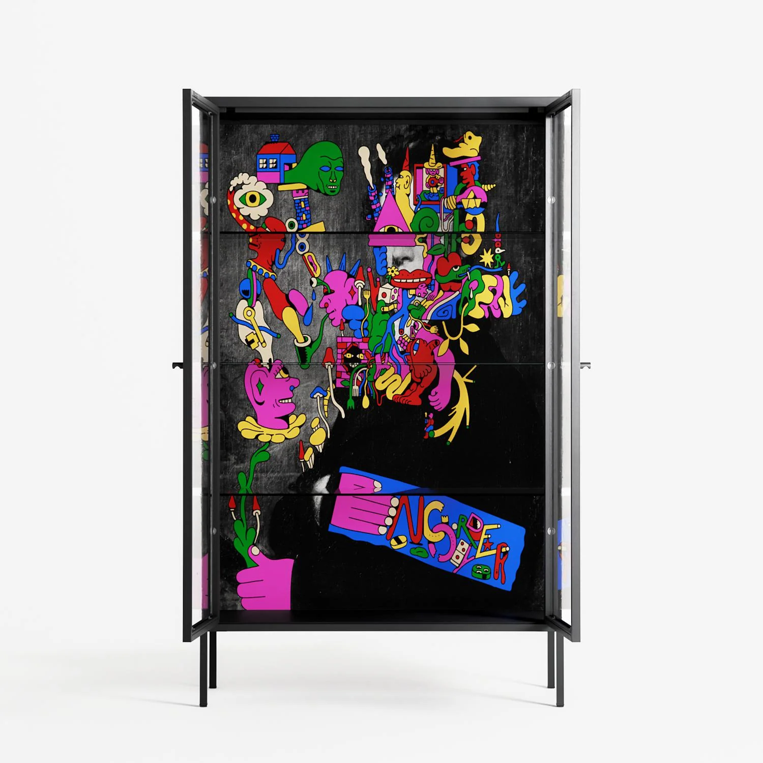 Gentleman - Cabinet - Cezar Berje - Antracite - Clear glass - Image 3