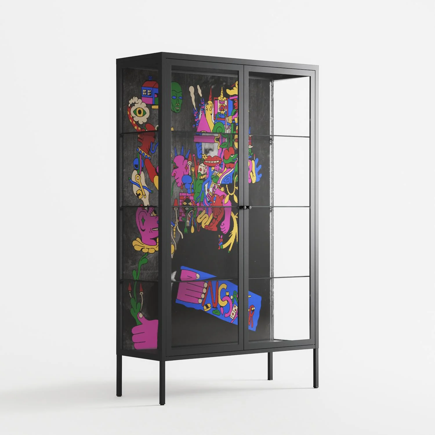 Gentleman - Cabinet - Cezar Berje - Antracite - Clear glass - Image 4