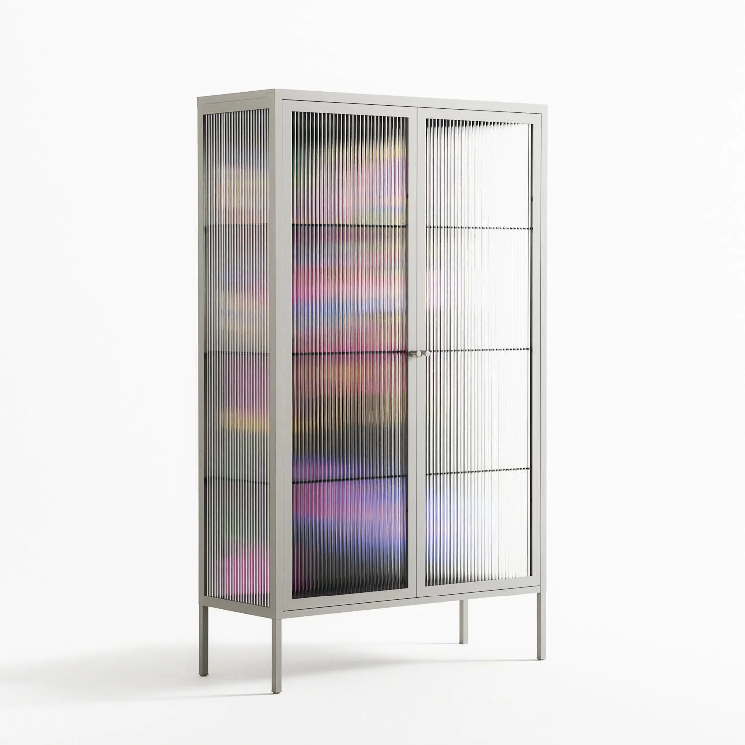 Gentleman - Cabinet - Cezar Berje - Chalk - Reeded glass - Image 4