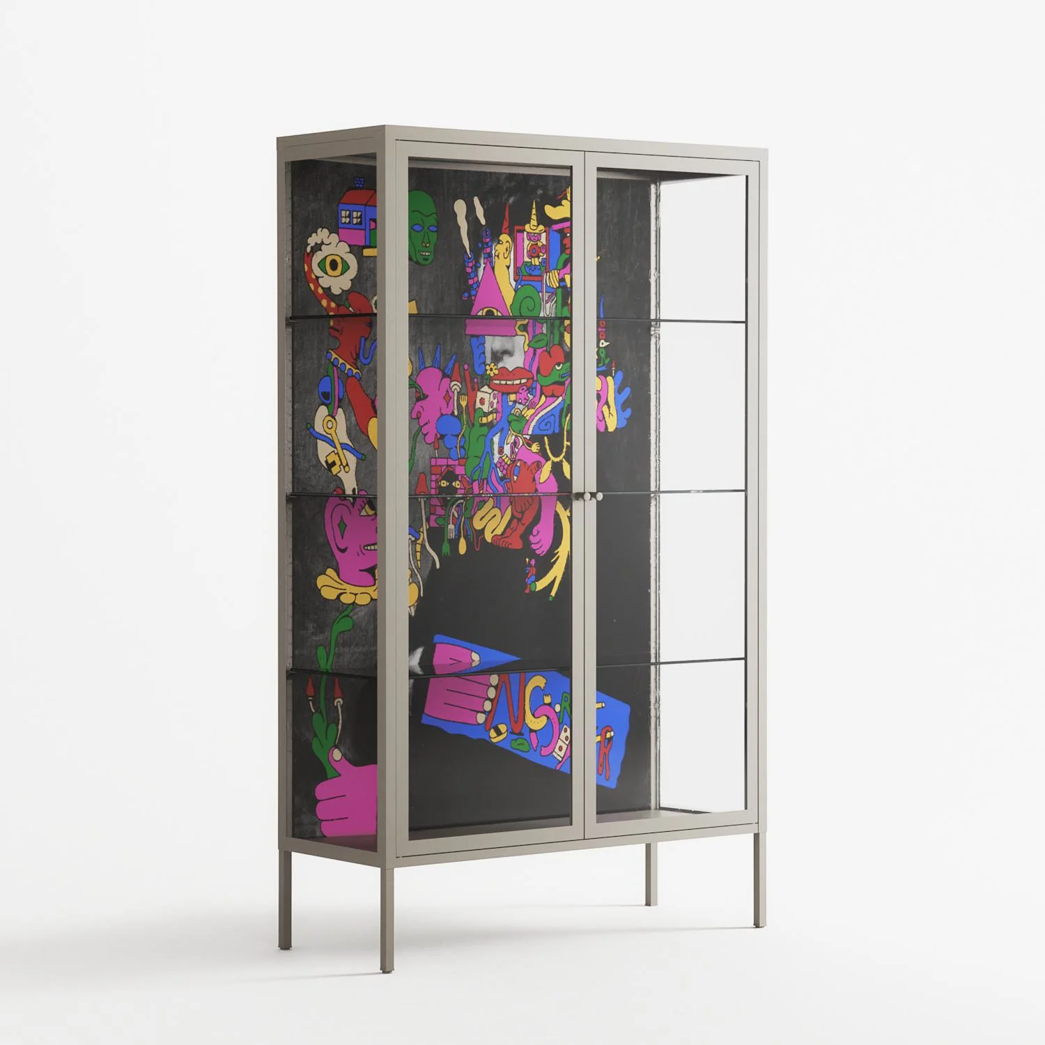 Gentleman - Cabinet - Cezar Berje - Pebble - Clear glass - Image 4