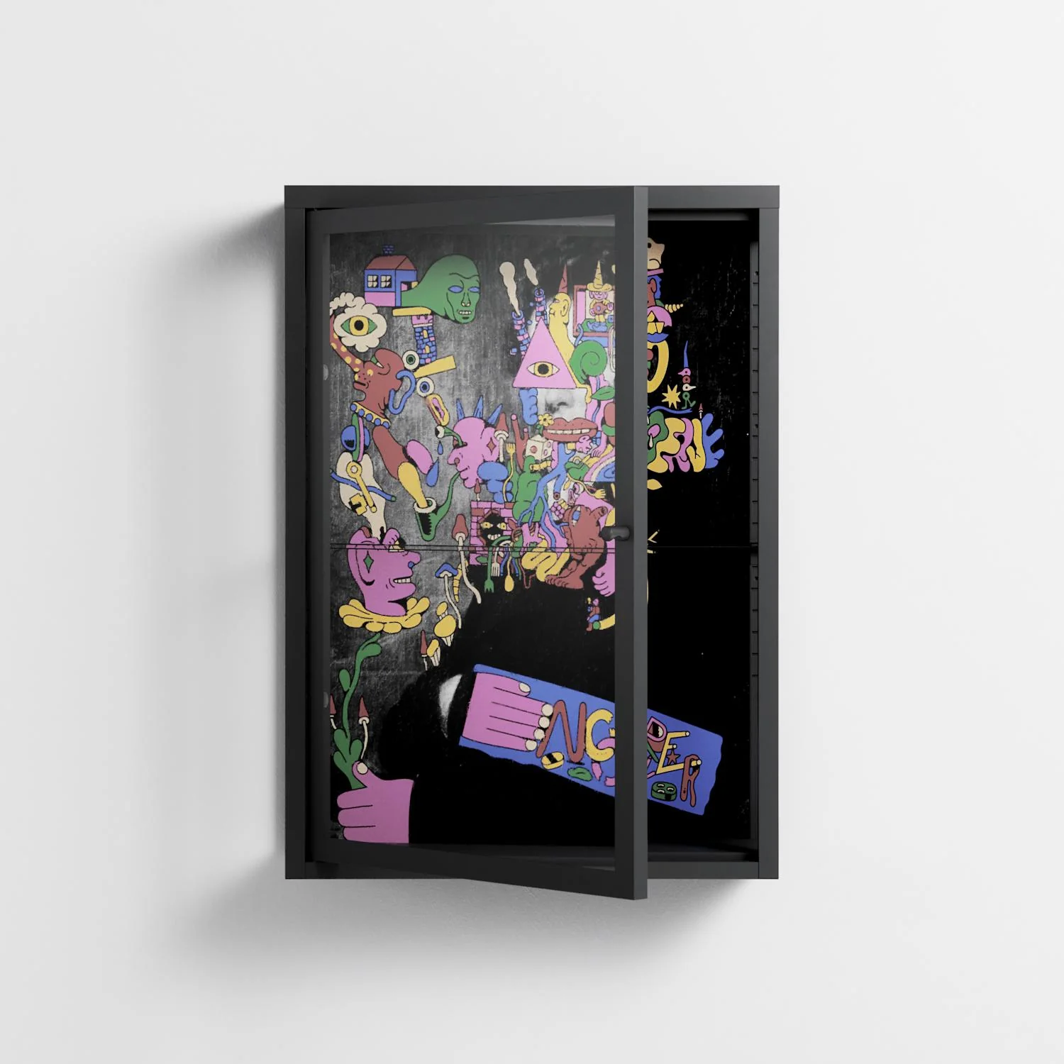 Gentleman - Wall Cabinet - Cezar Berje - Antracite - Clear glass - Image 2