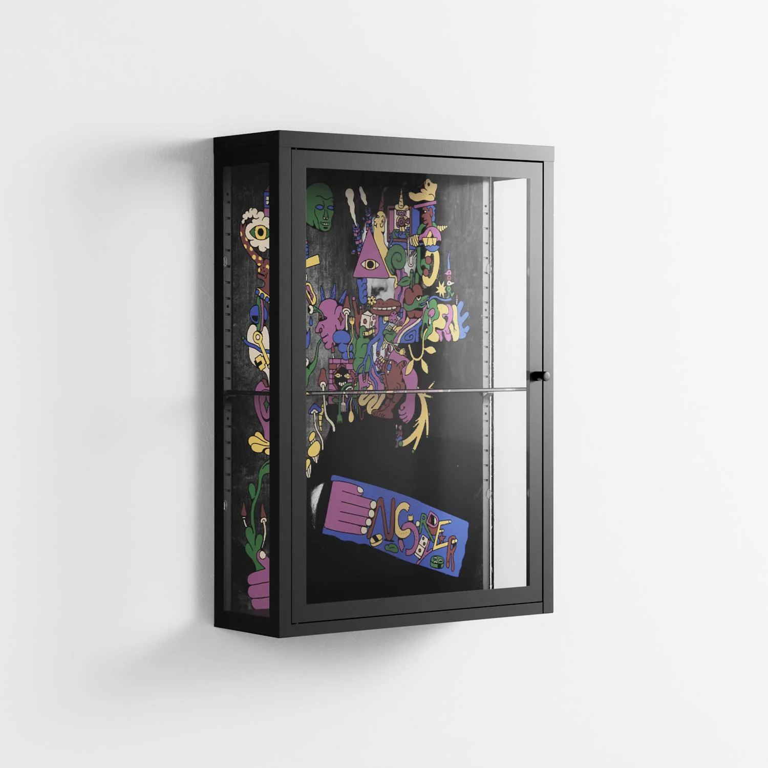 Gentleman - Wall Cabinet - Cezar Berje - Antracite - Clear glass - Image 4