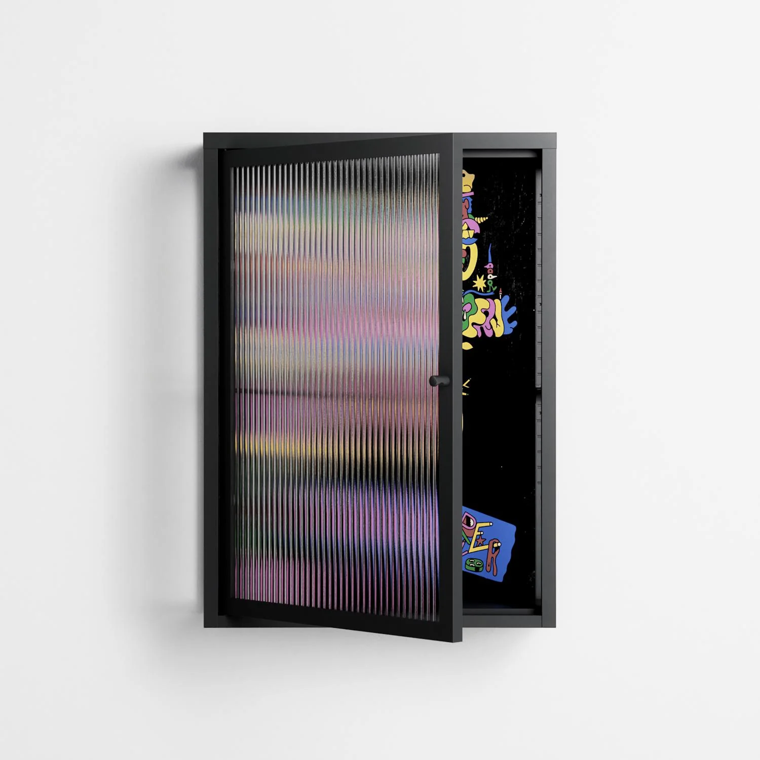 Gentleman - Wall Cabinet - Cezar Berje - Antracite - Reeded glass - Image 2