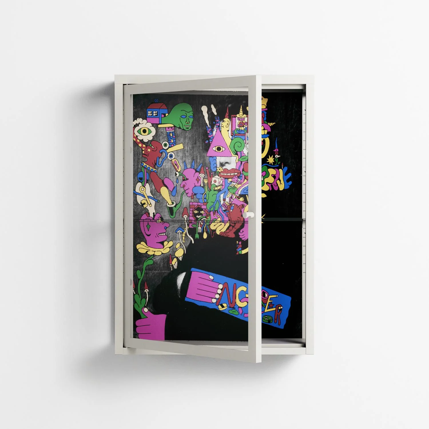 Gentleman - Wall Cabinet - Cezar Berje - Chalk - Clear glass - Image 2