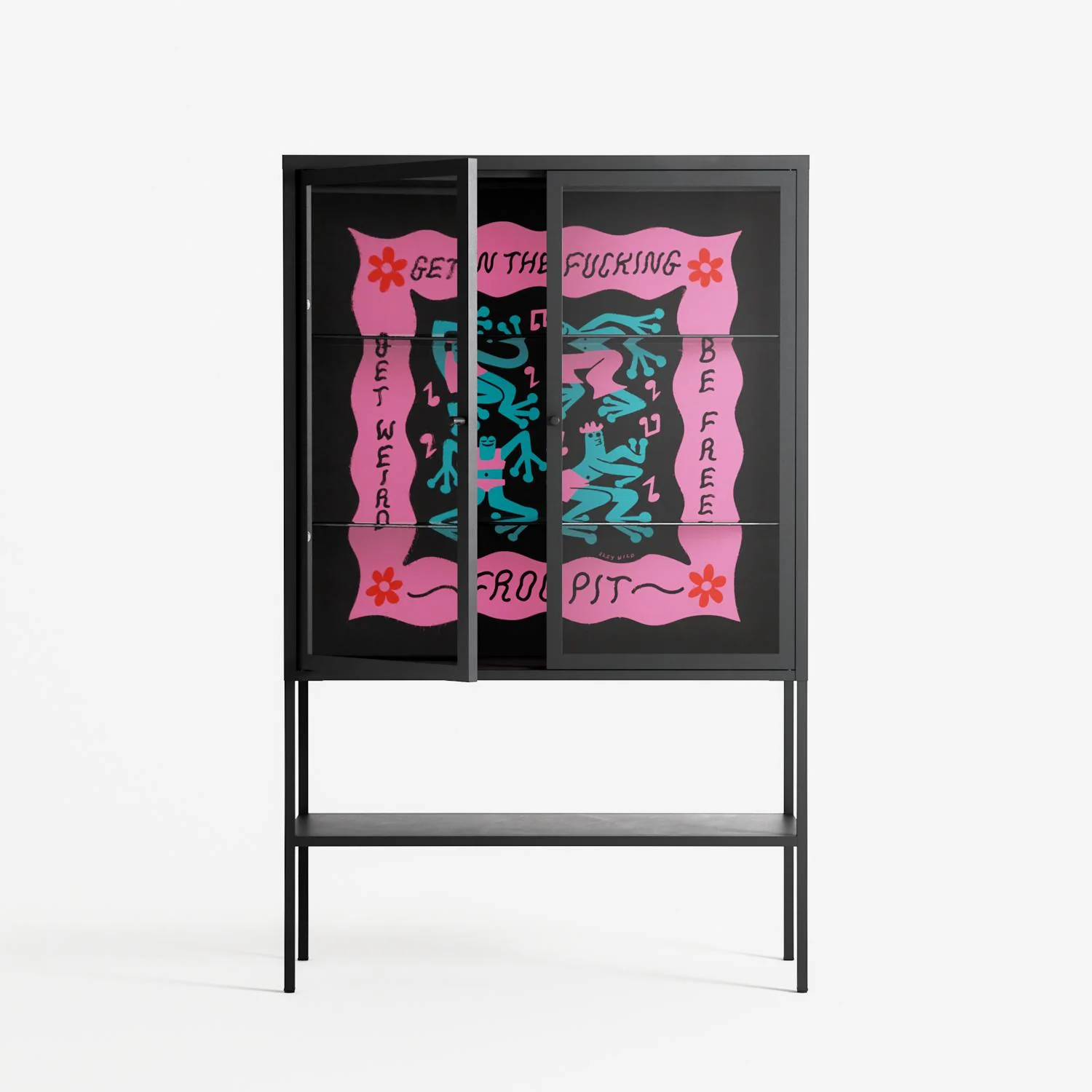 Get In The Fucking Frog Pit - Loft Cabinet - Aley Wild - Antracite - Clear glass - Image 2