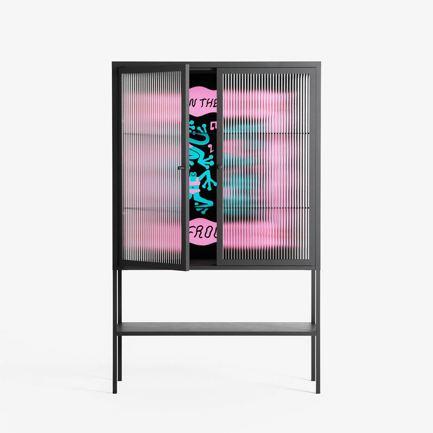 Get In The Fucking Frog Pit - Loft Cabinet - Aley Wild - Antracite - Reeded glass - Image 2