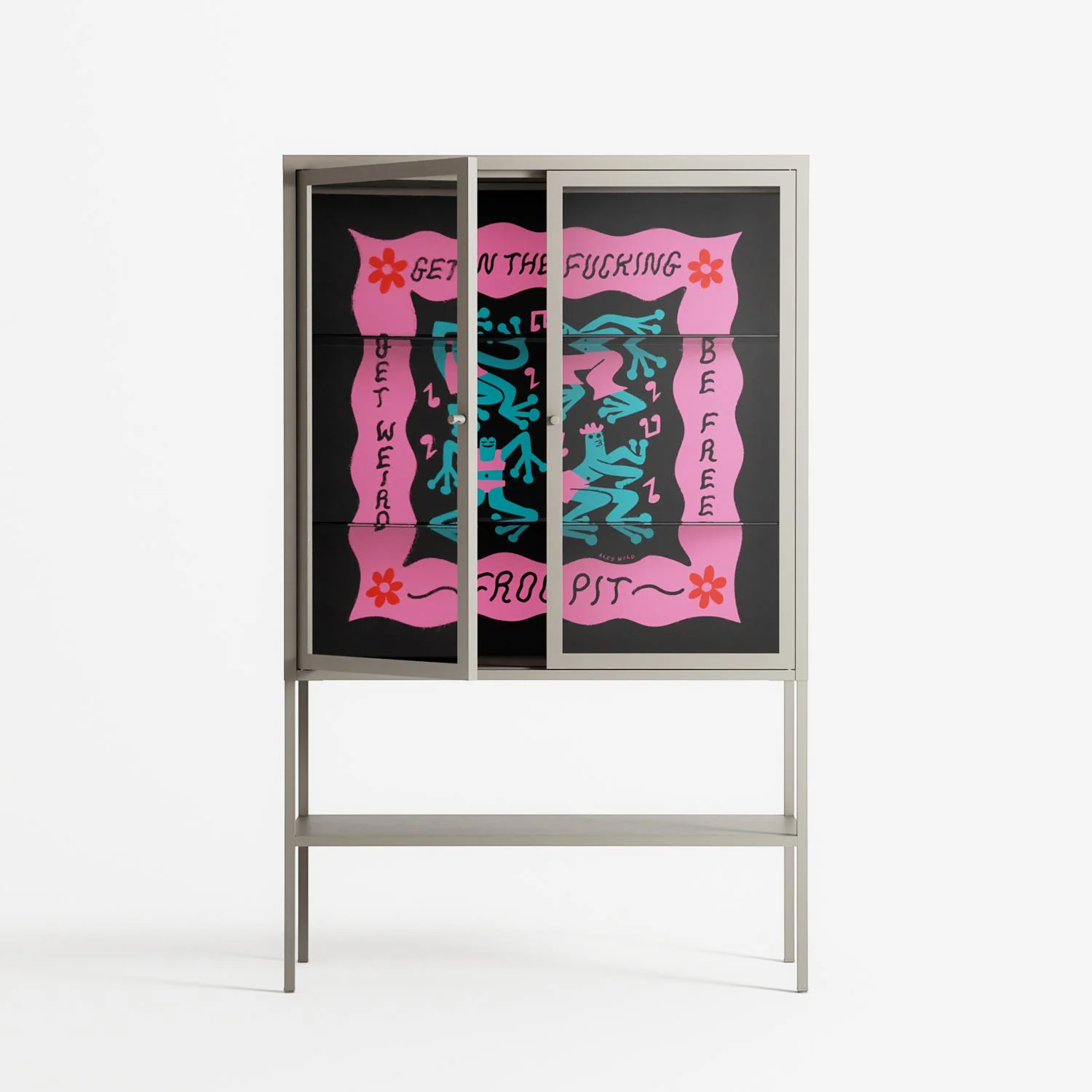 Get In The Fucking Frog Pit - Loft Cabinet - Aley Wild - Pebble - Clear glass - Image 2