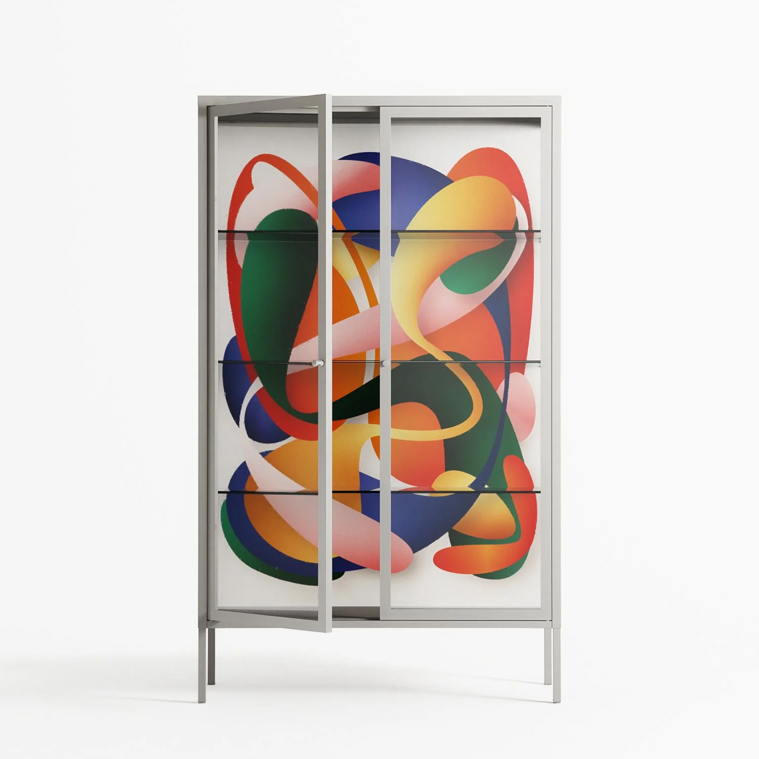 Gloss - Cabinet - Vratislav Pecka - Chalk - Clear glass - Image 2