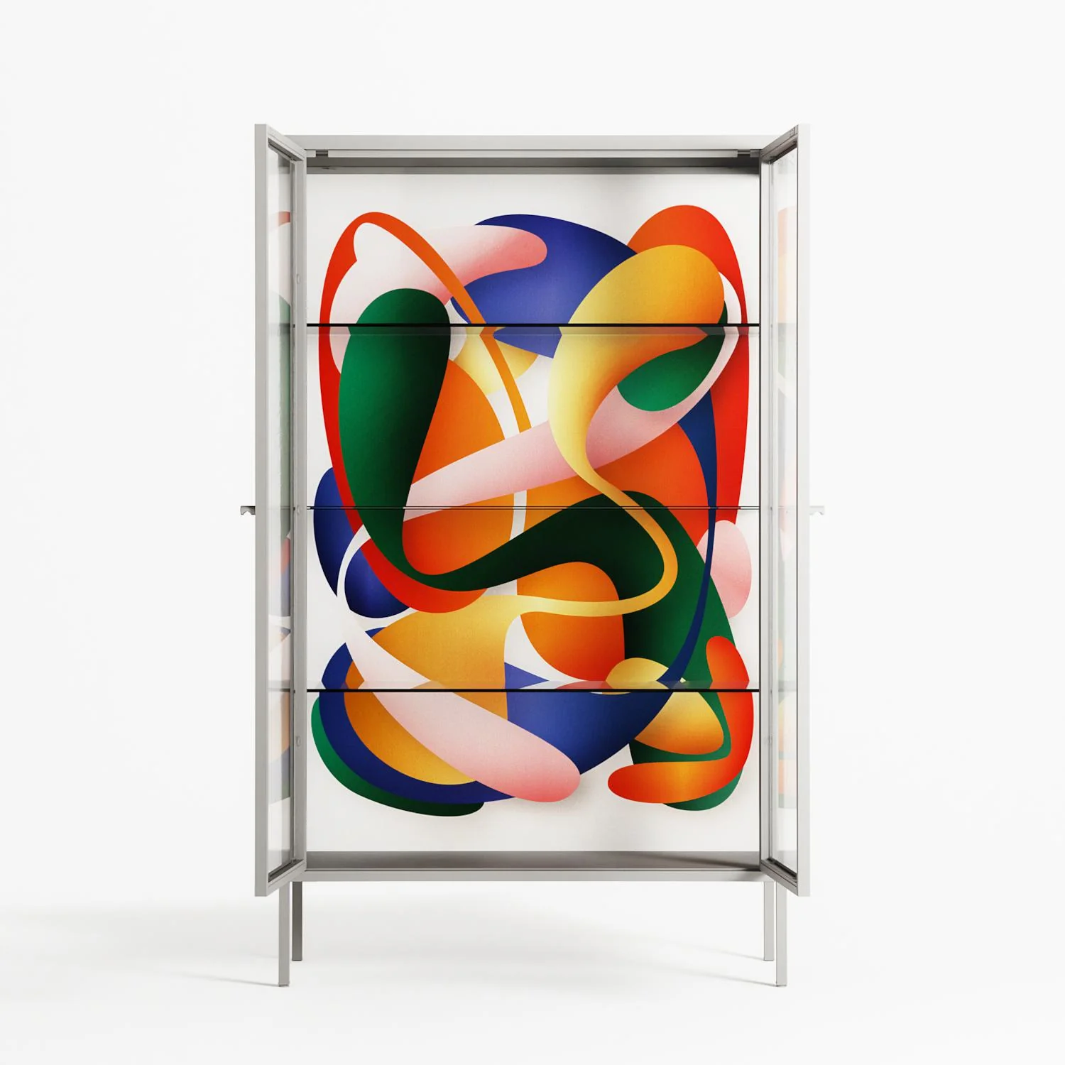 Gloss - Cabinet - Vratislav Pecka - Chalk - Clear glass - Image 3
